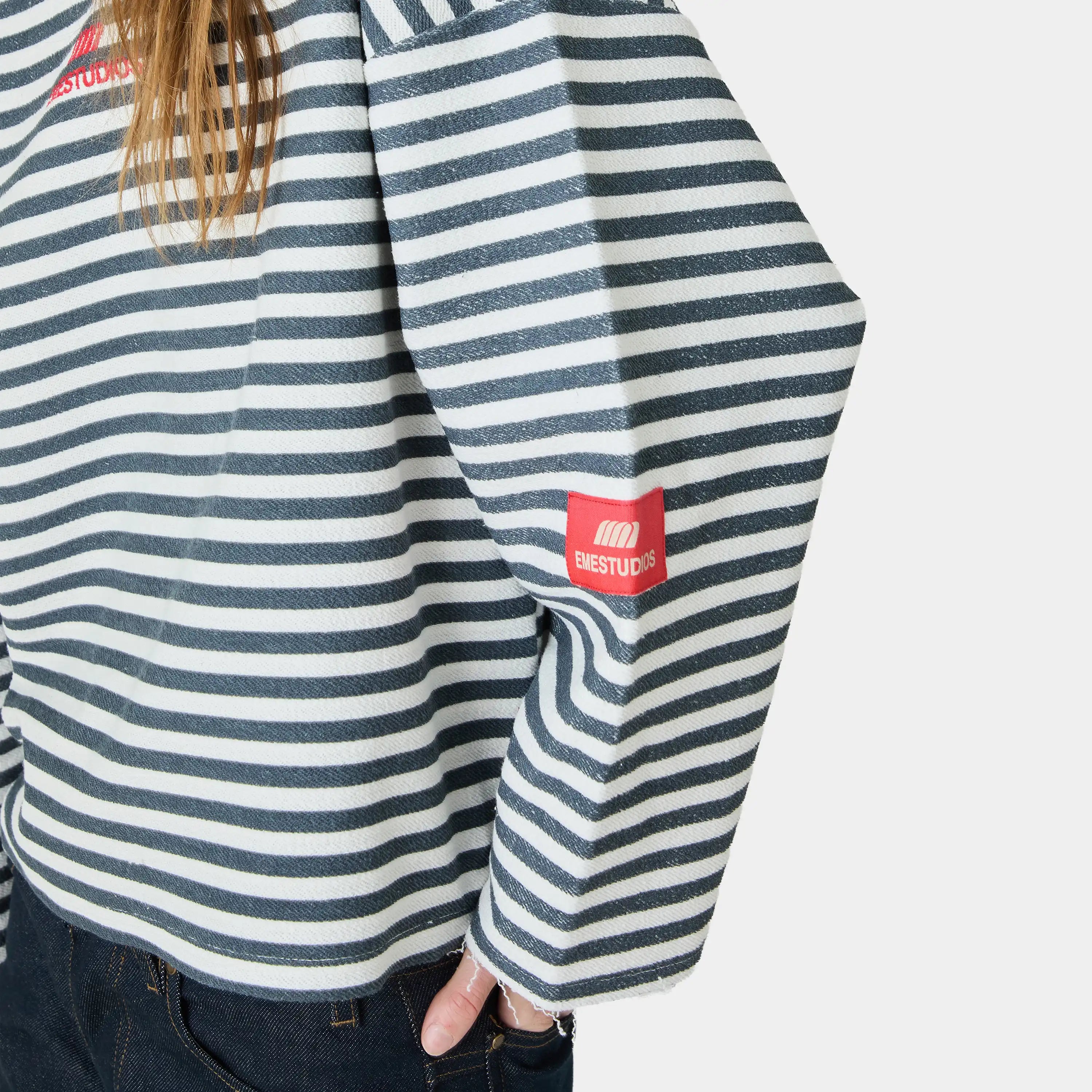 Sade Navy Reverse Crewneck Sweatshirts Eme Studios