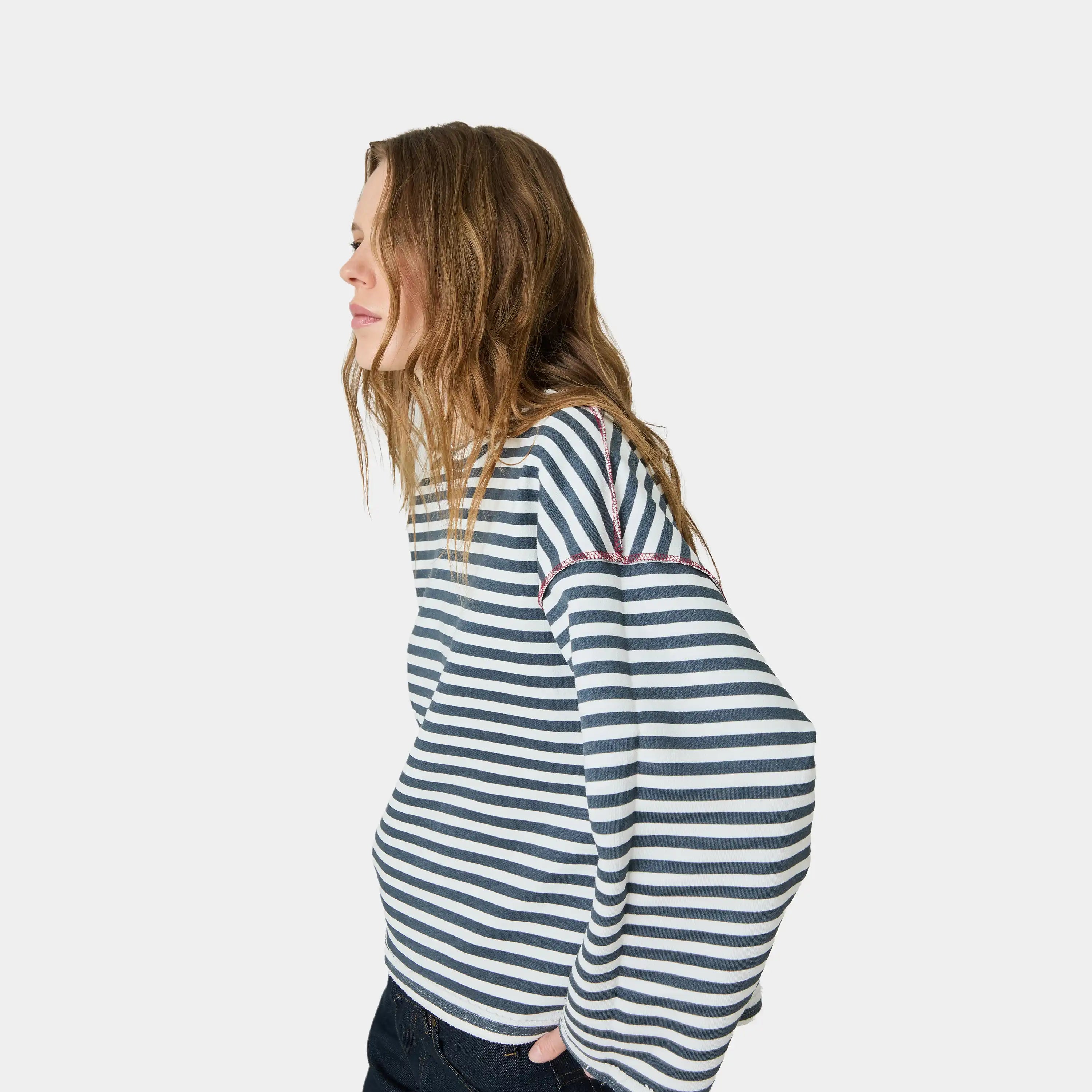 Sade Navy Reverse Crewneck Sweatshirts Eme Studios