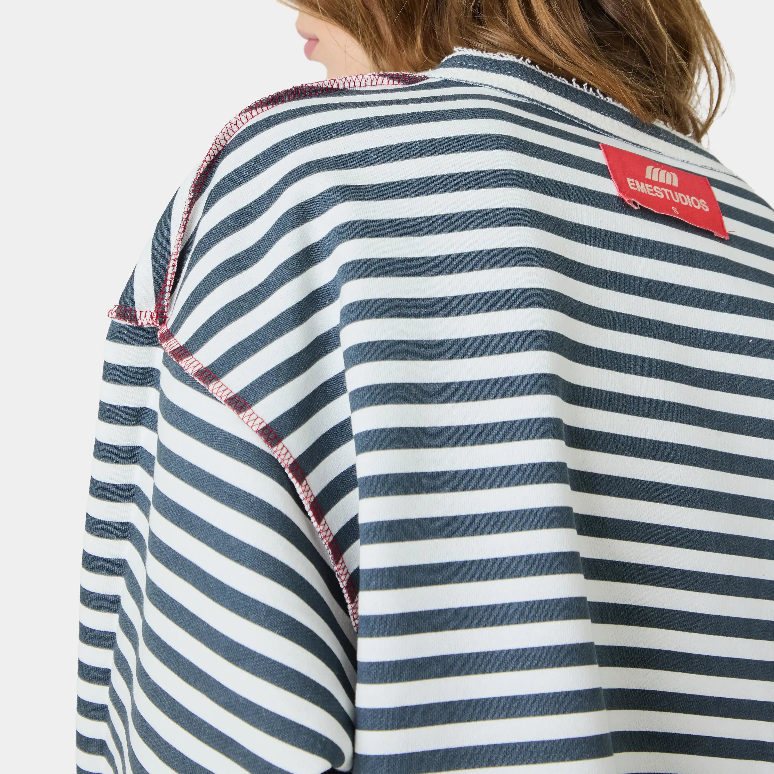 Sade Navy Reverse Crewneck Sweatshirts Eme Studios