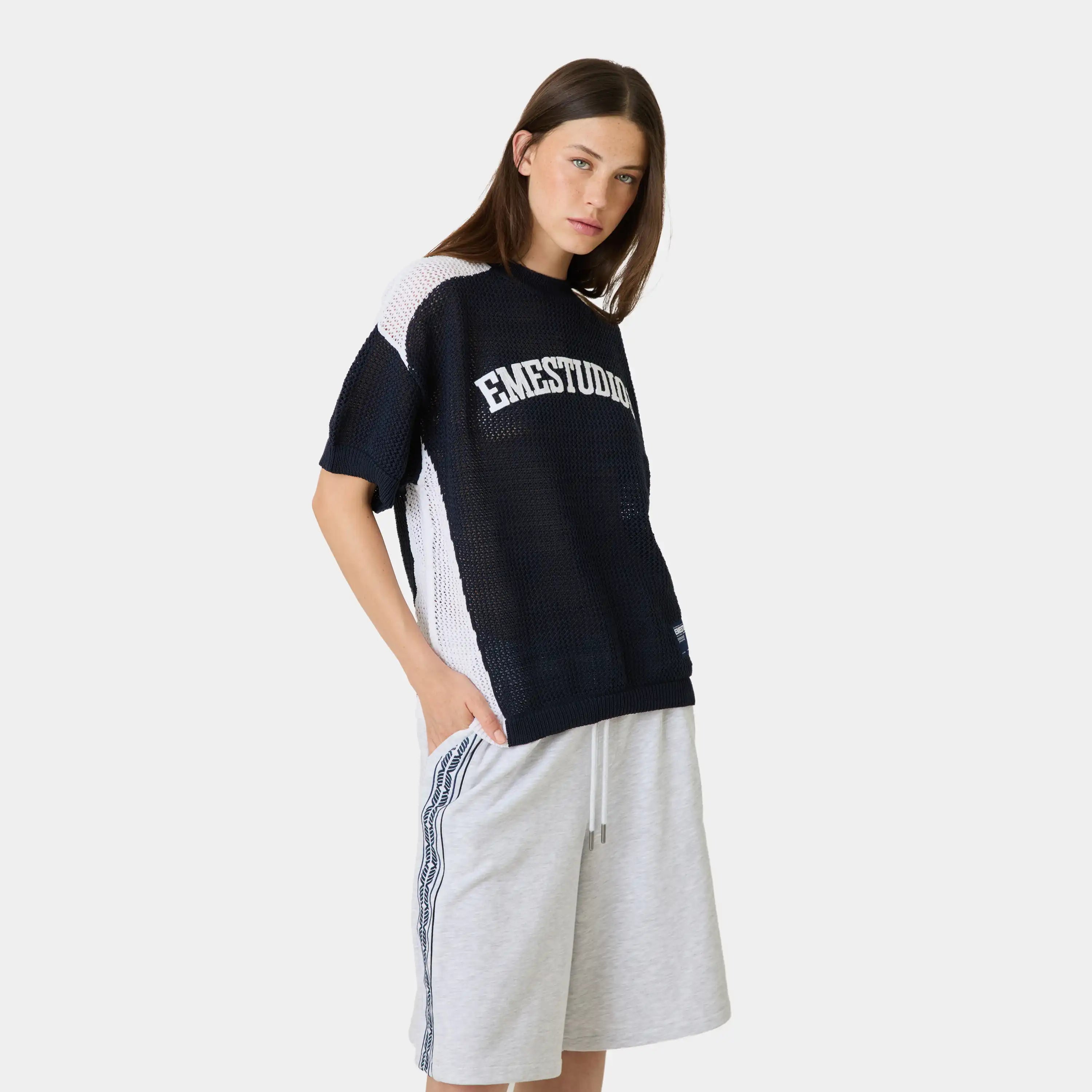 Striker Night Sky Open Knit T-shirts Eme Studios