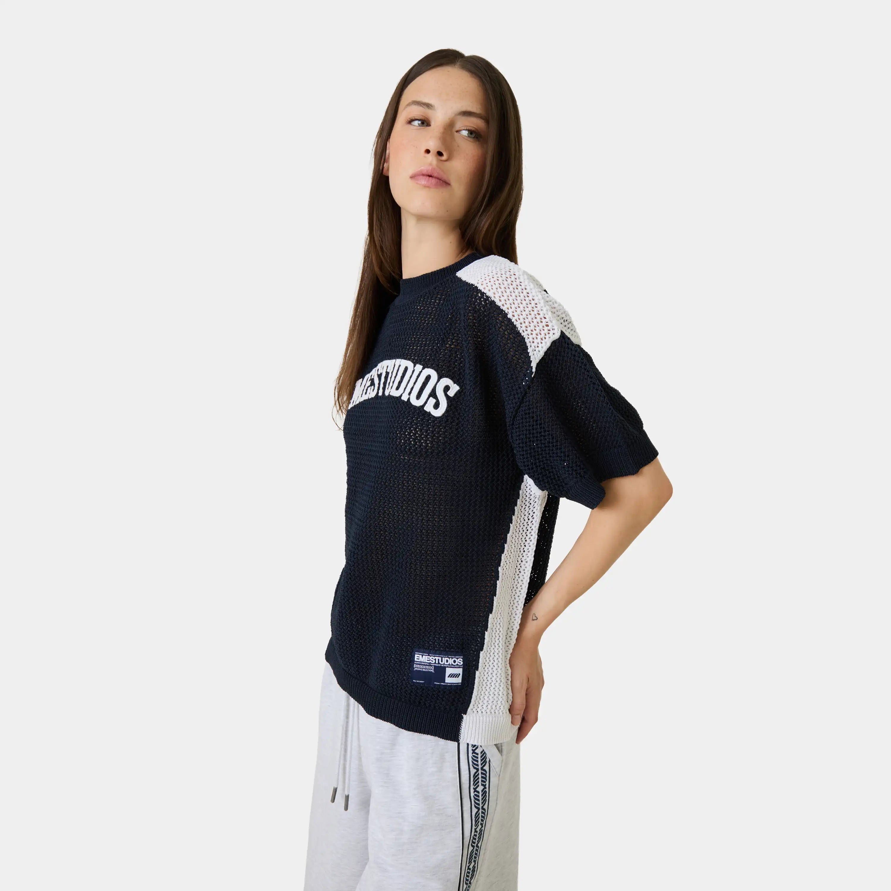 Striker Night Sky Open Knit T-shirts Eme Studios