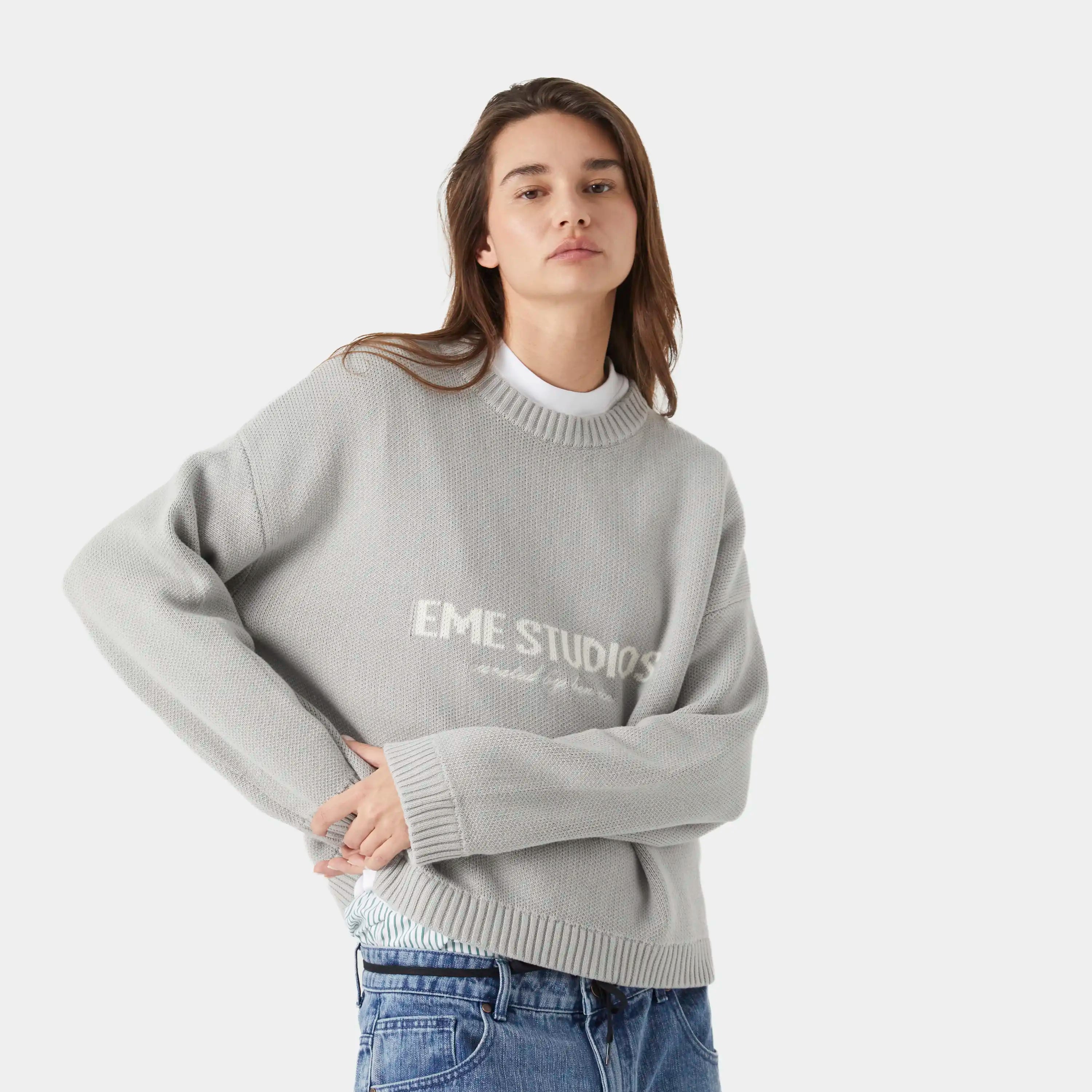 Master Grey Knit Sweater Knitwear eme