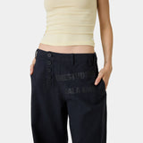 Mat Navy Balloon Linen Pants Pants Eme Studios