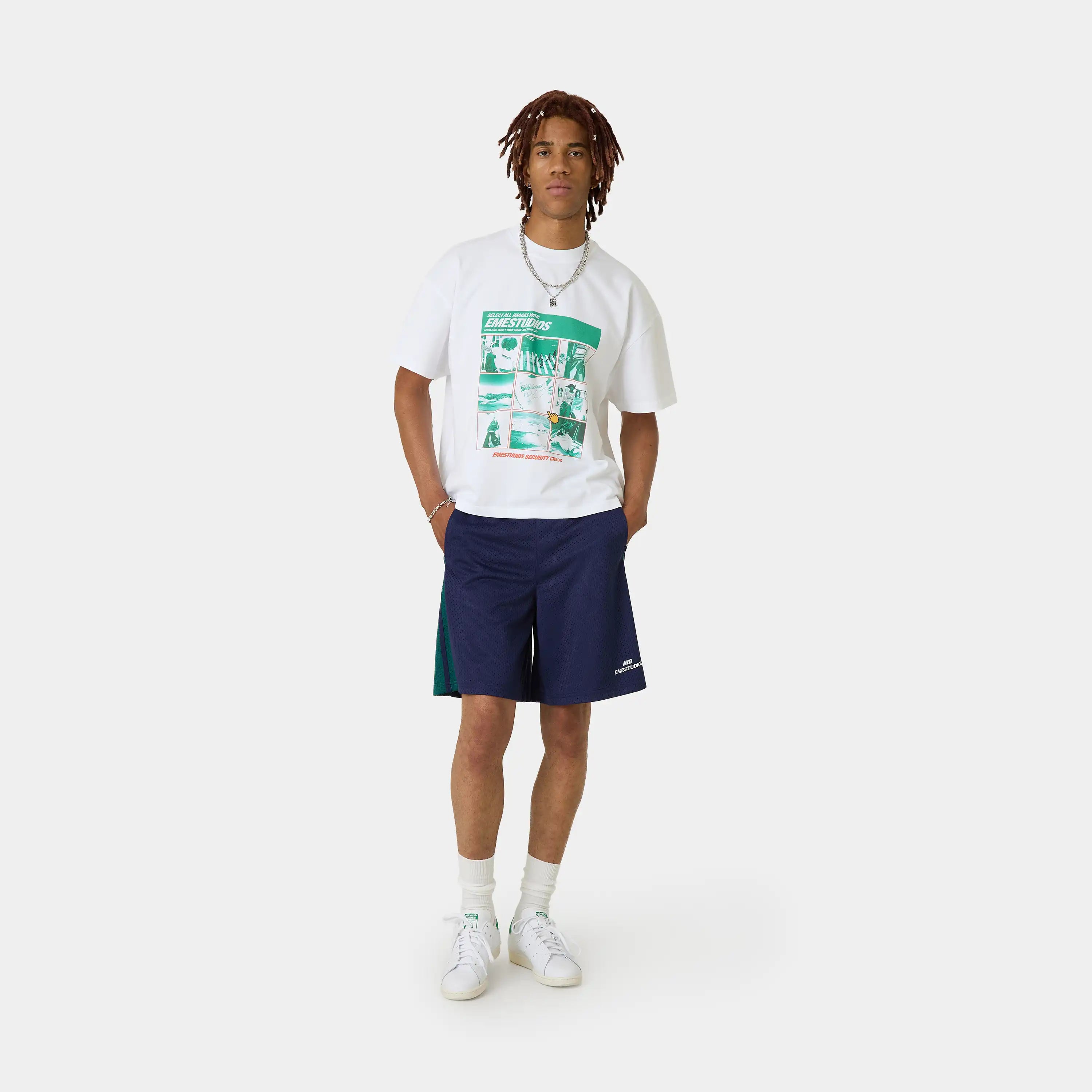 Marin Navy Mesh Shorts Shorts Eme Studios