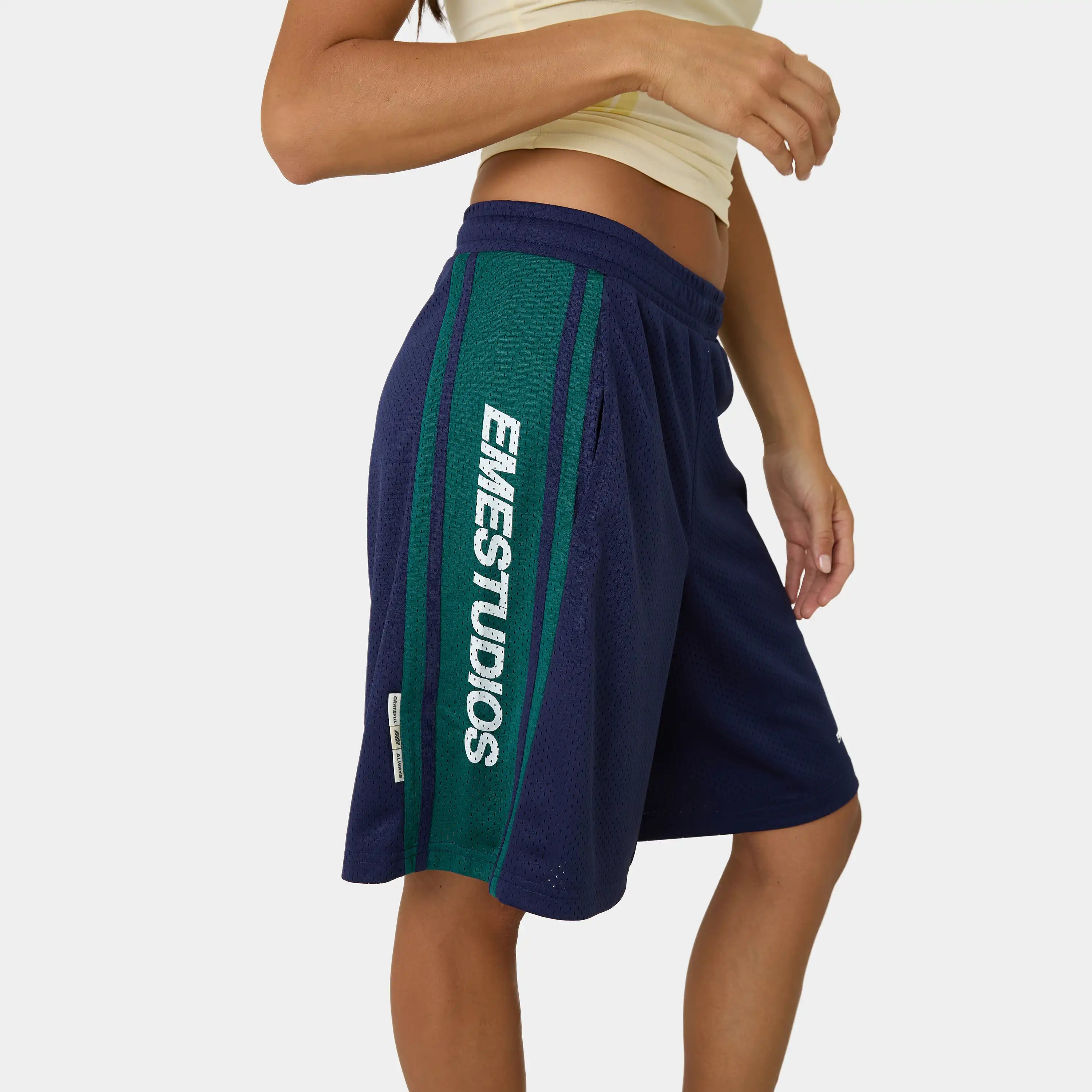 Marin Navy Mesh Shorts Shorts Eme Studios