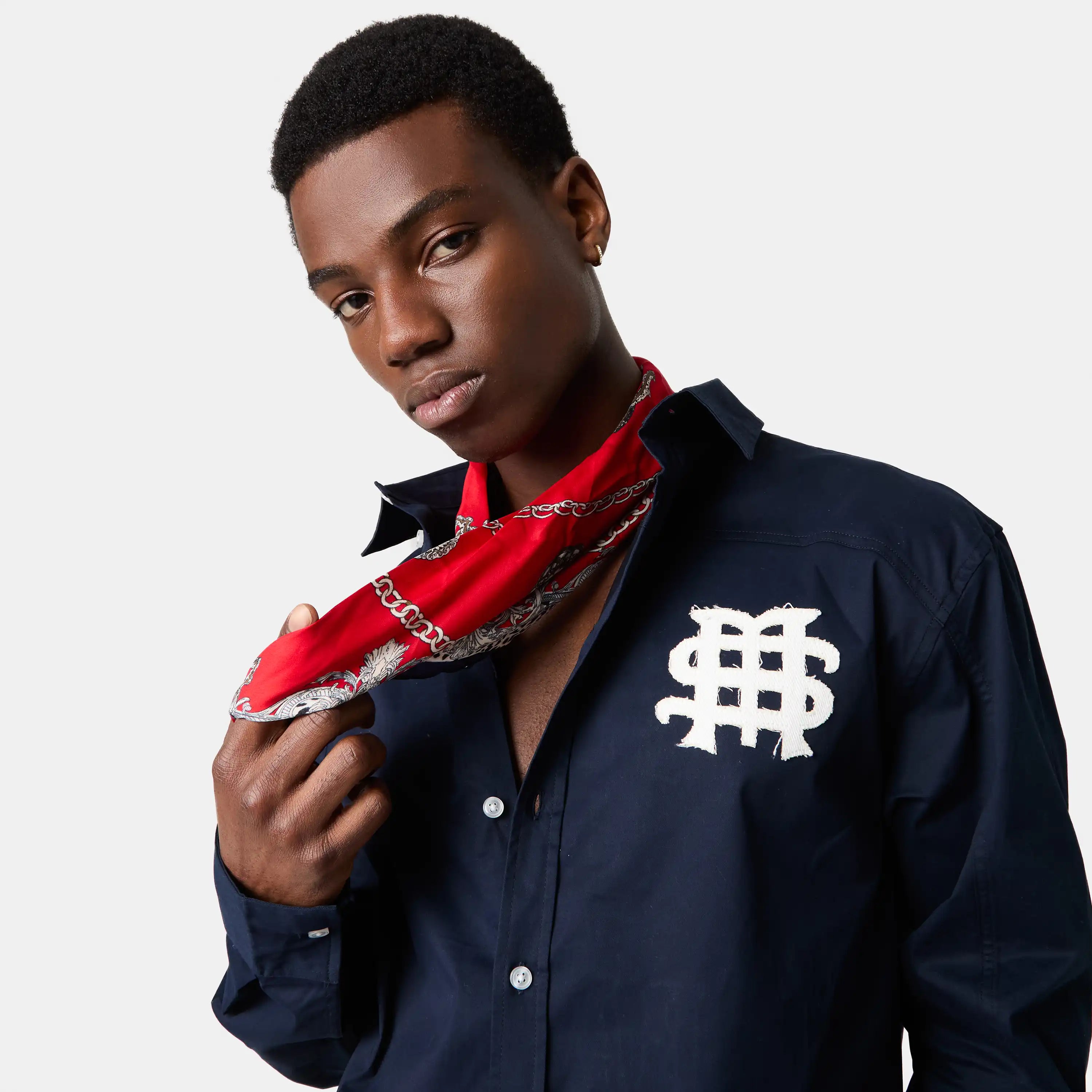 Badge Navy Shirt Shirts eme