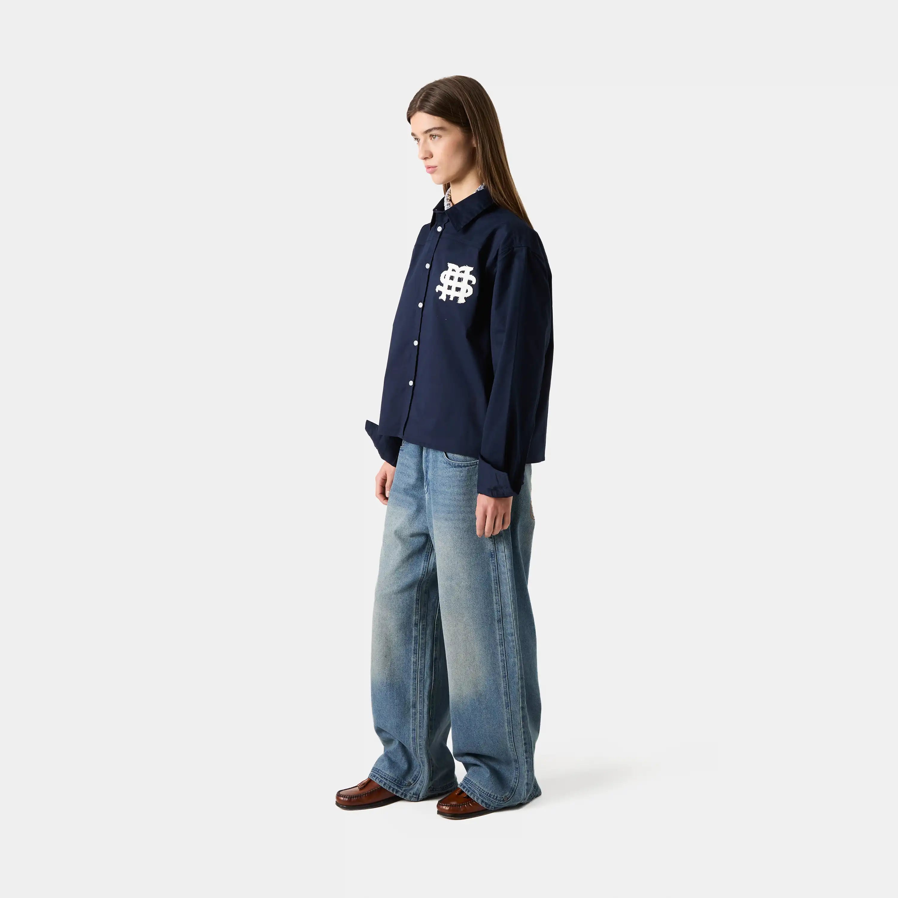 Badge Navy Shirt Shirts eme