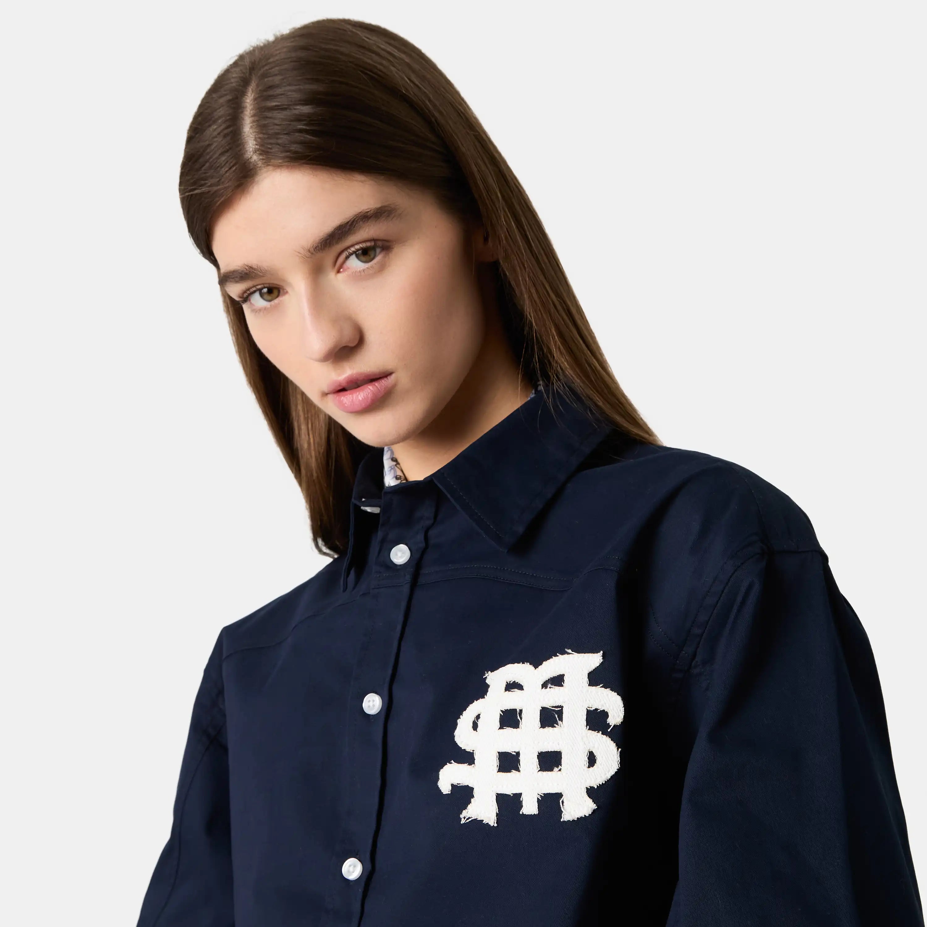 Badge Navy Shirt Shirts eme