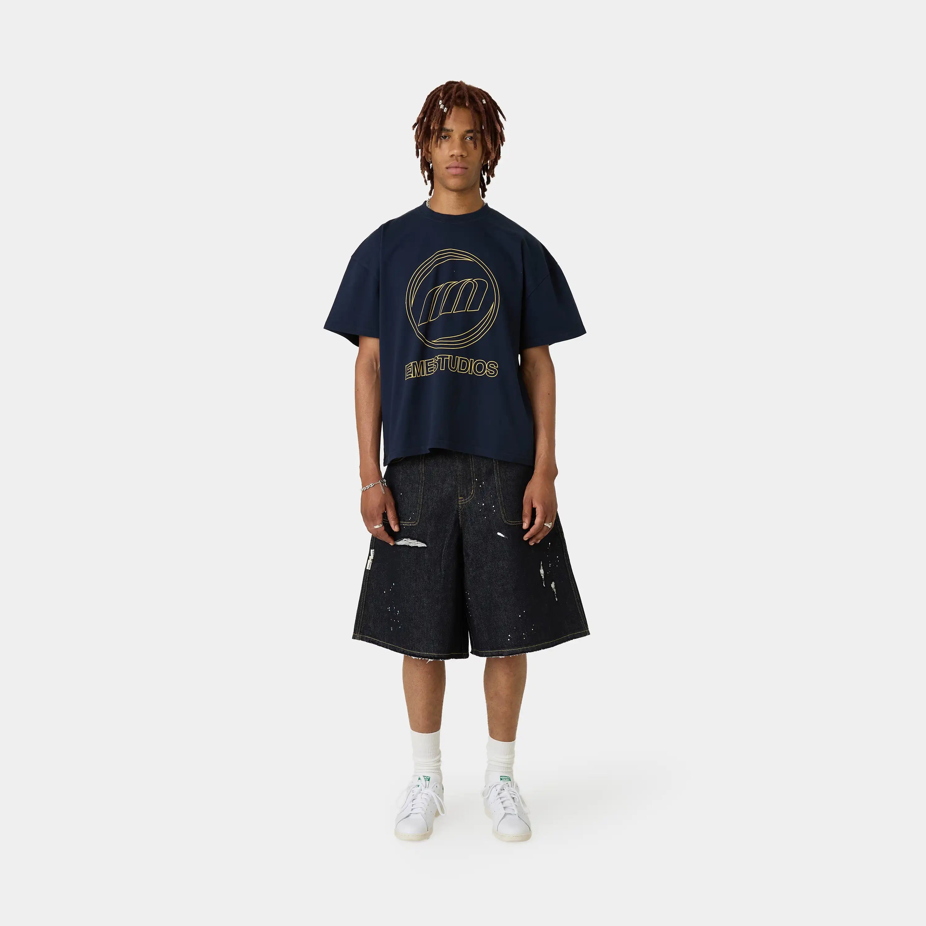 Contour Navy Oversized Tee T-shirts Eme Studios
