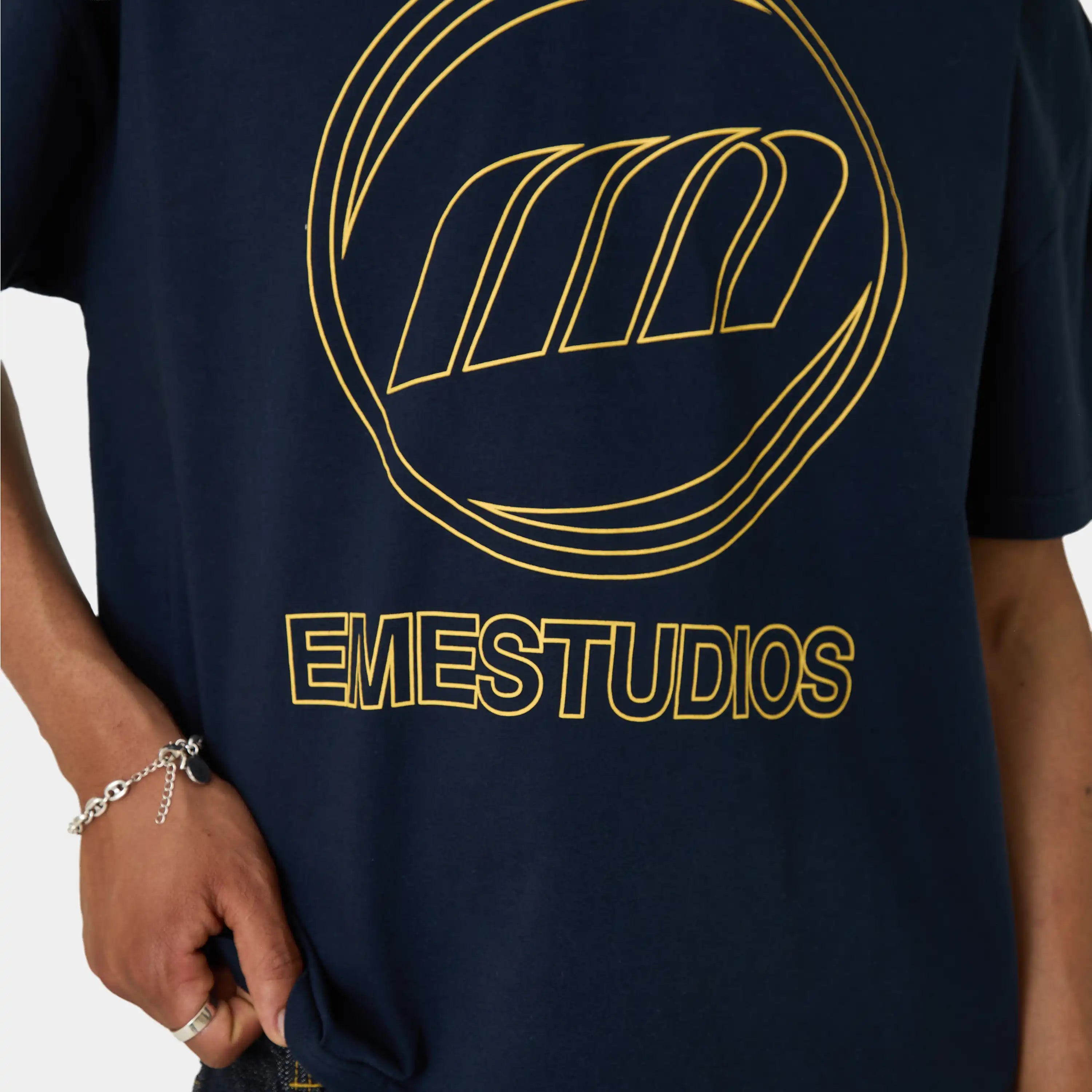 Contour Navy Oversized Tee T-shirts Eme Studios