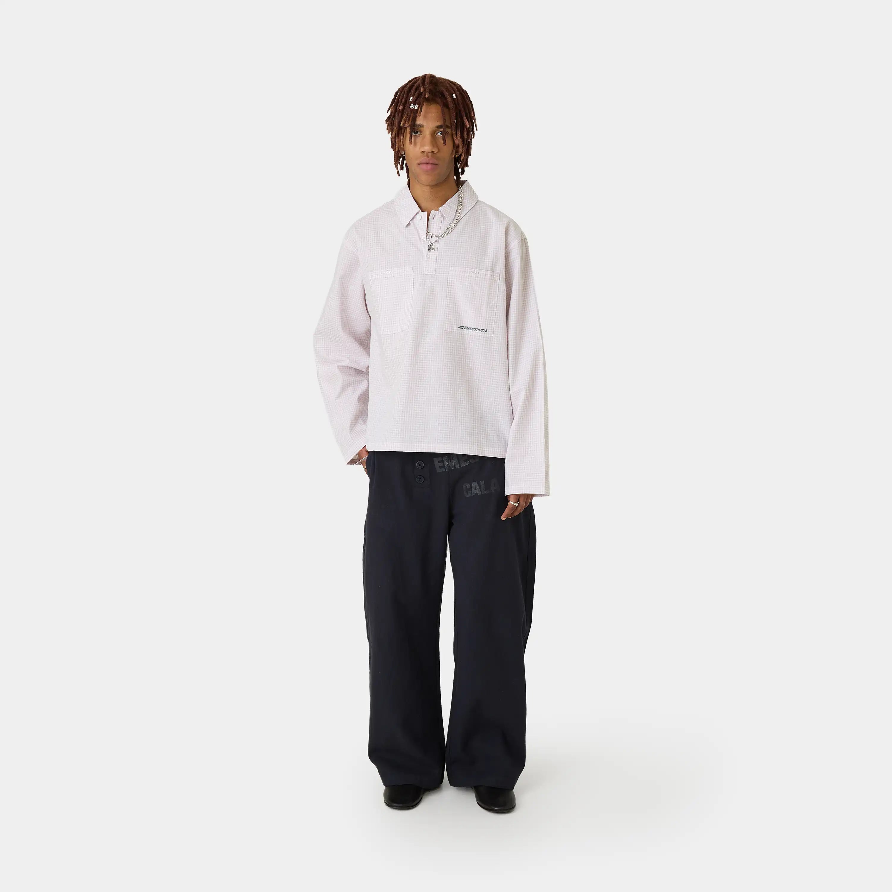 Vade Pink Popover Shirt Shirts Eme Studios
