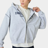 Capri Heather Grey Full Zip Hoodies eme