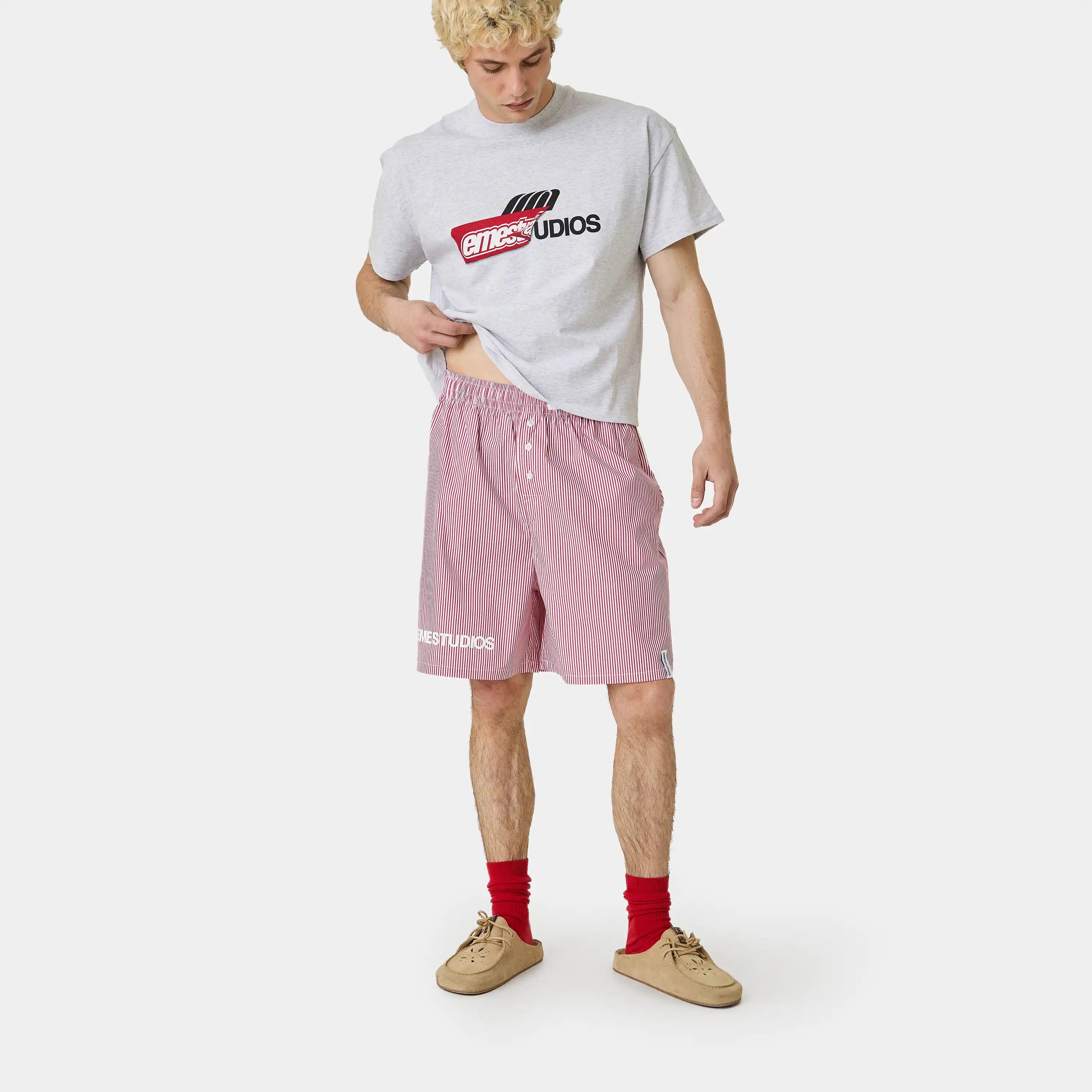 Jammies LS Cherry Striped Shorts eme