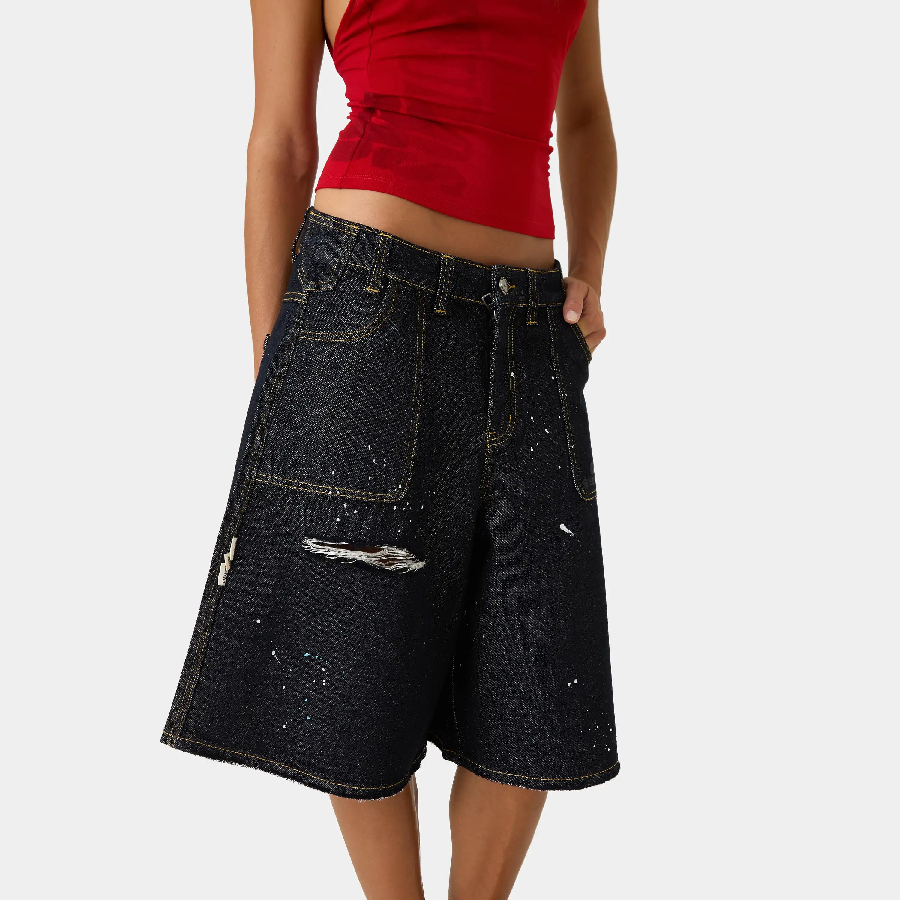Riviera Raw Denim Shorts Shorts Eme Studios