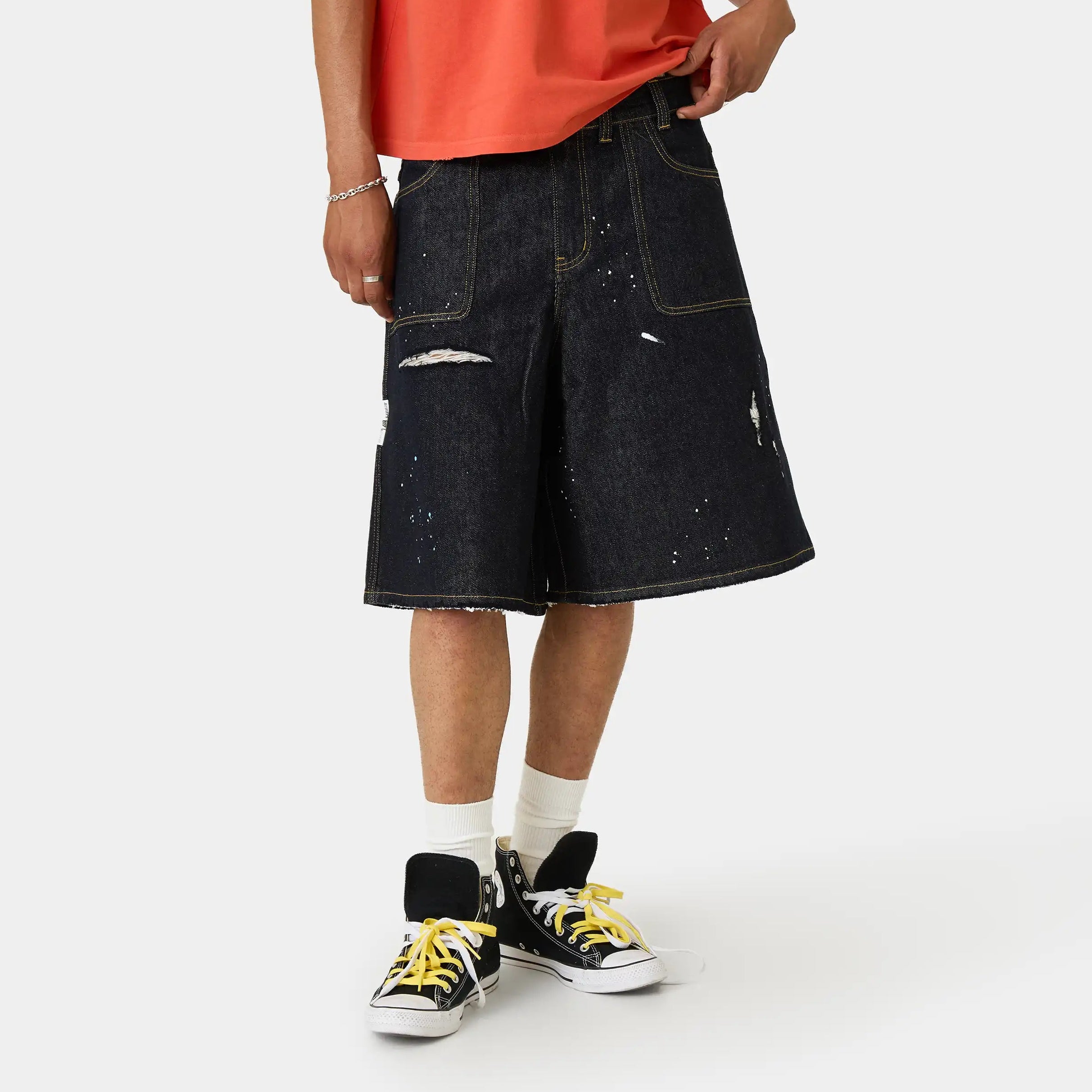 Riviera Raw Denim Shorts Shorts Eme Studios
