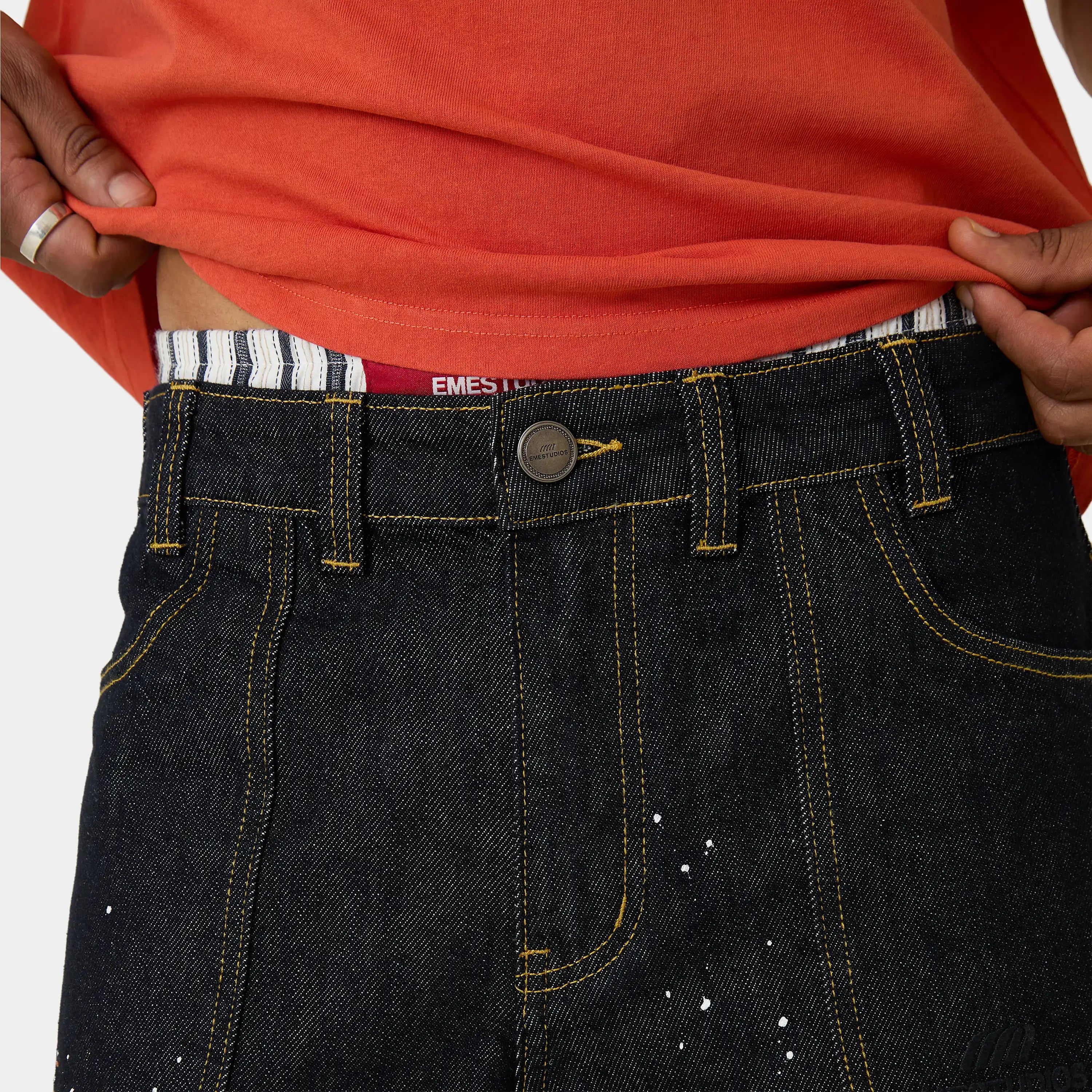 Riviera Raw Denim Shorts Shorts Eme Studios