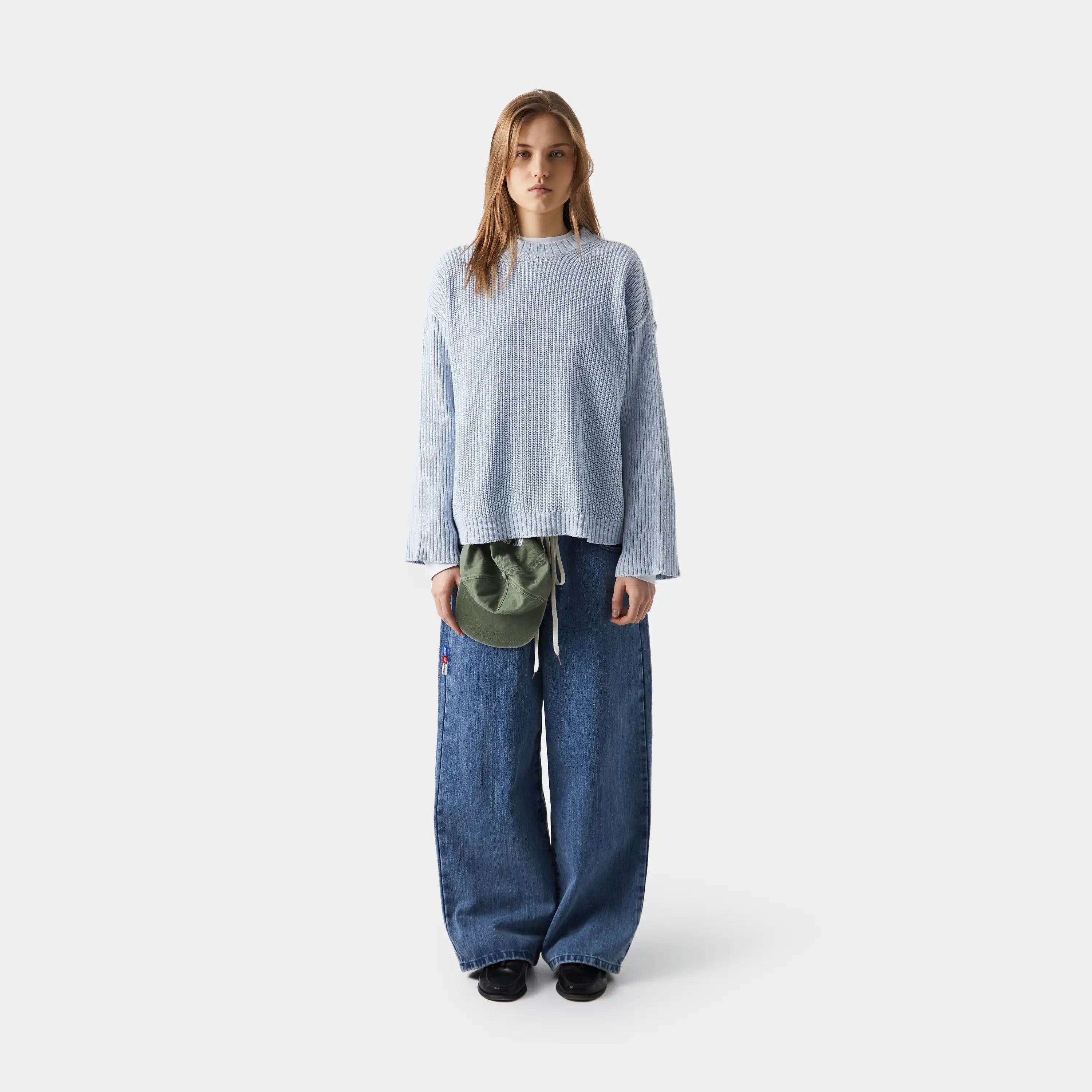 Collective Light Blue Knit Sweater Knitwear eme