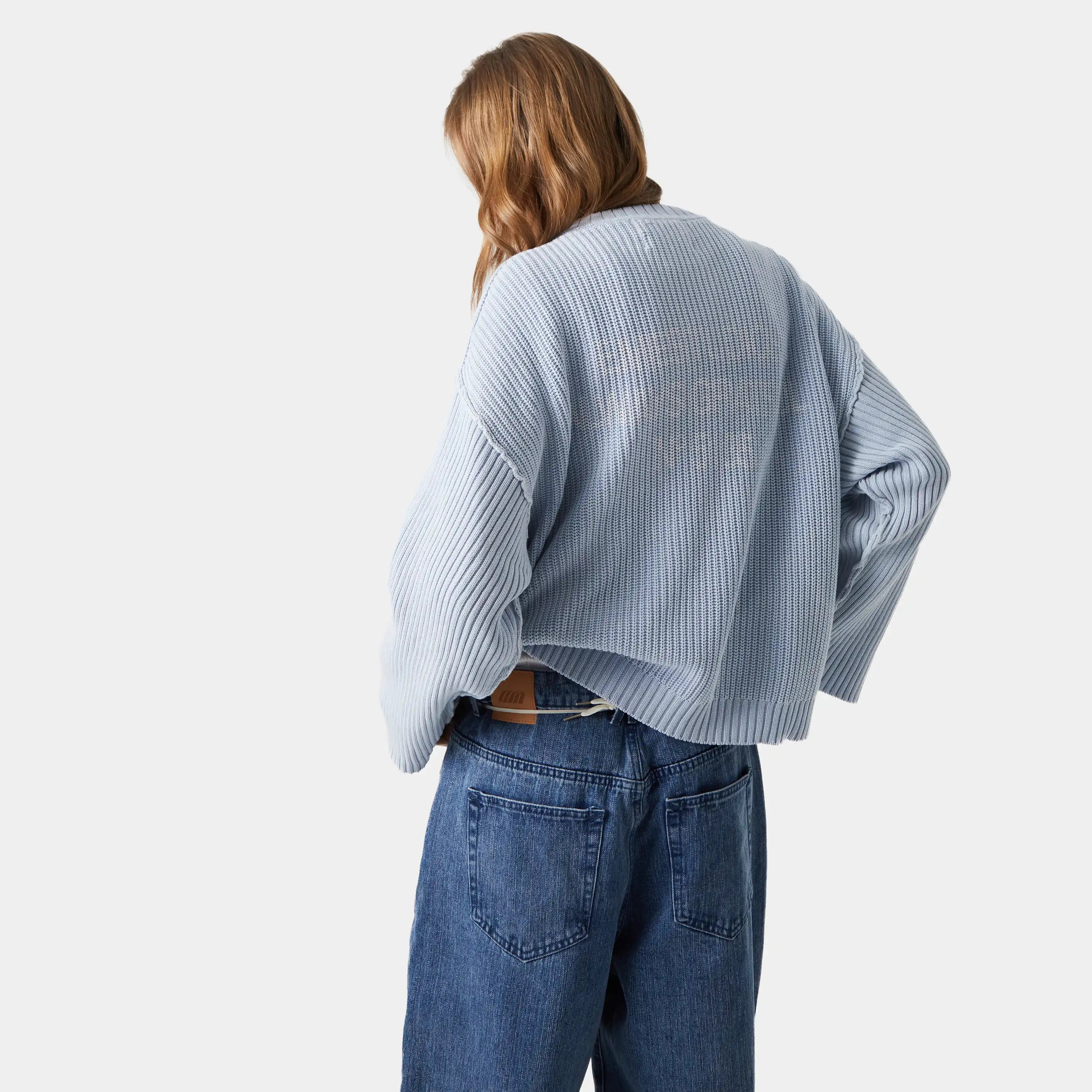 Collective Light Blue Knit Sweater Knitwear eme