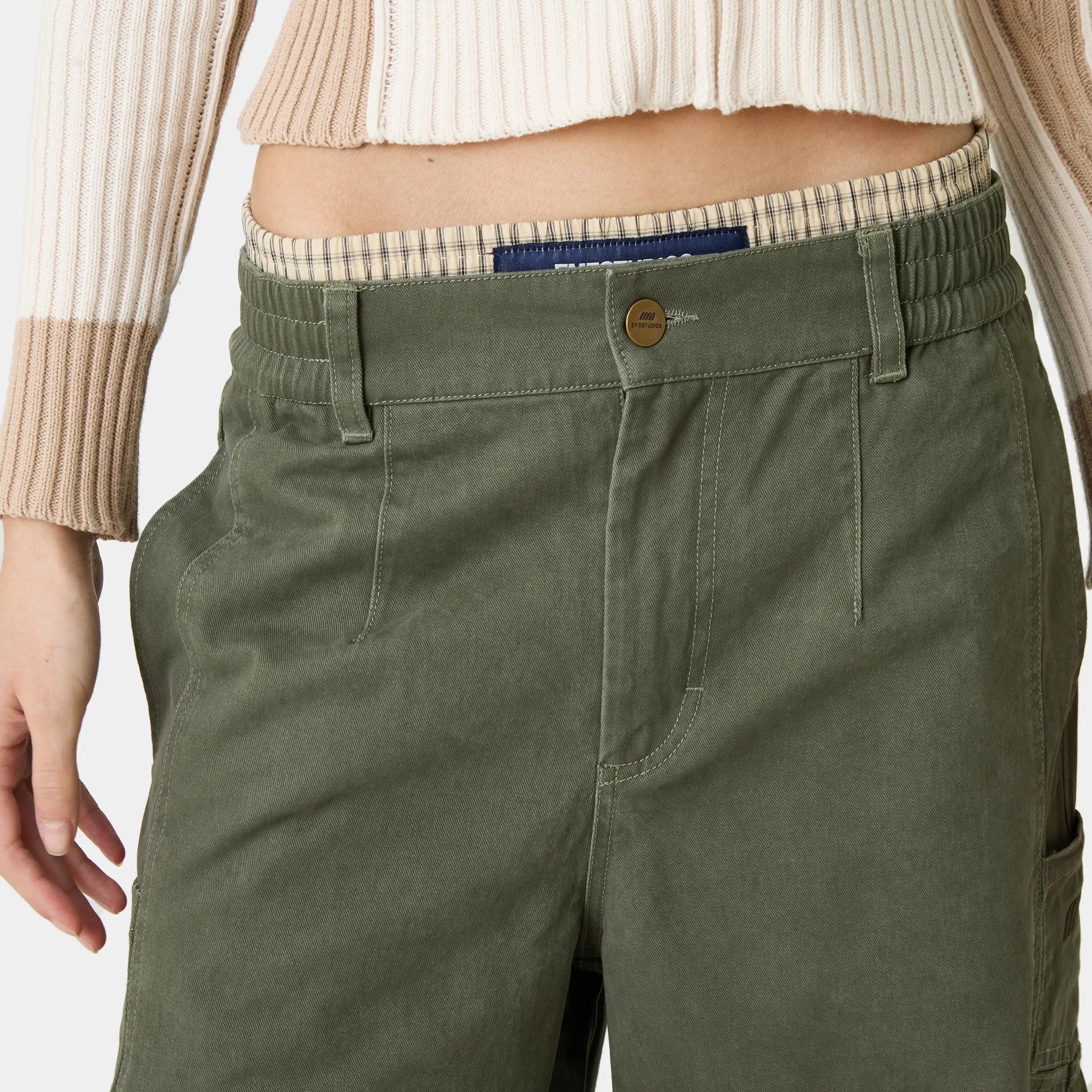 Wheel Olive CB Woman Pants Eme Studios
