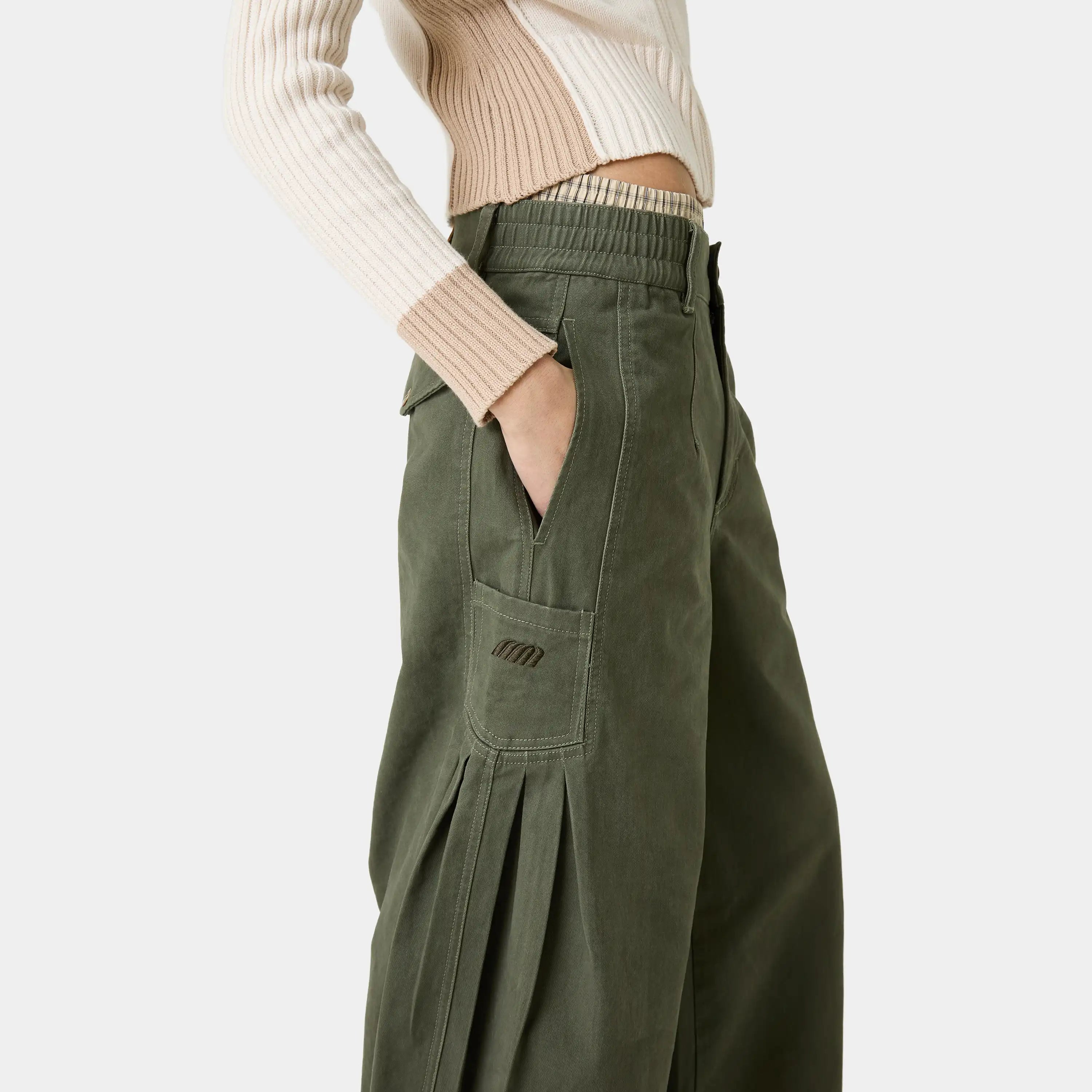 Wheel Olive CB Woman Pants Eme Studios