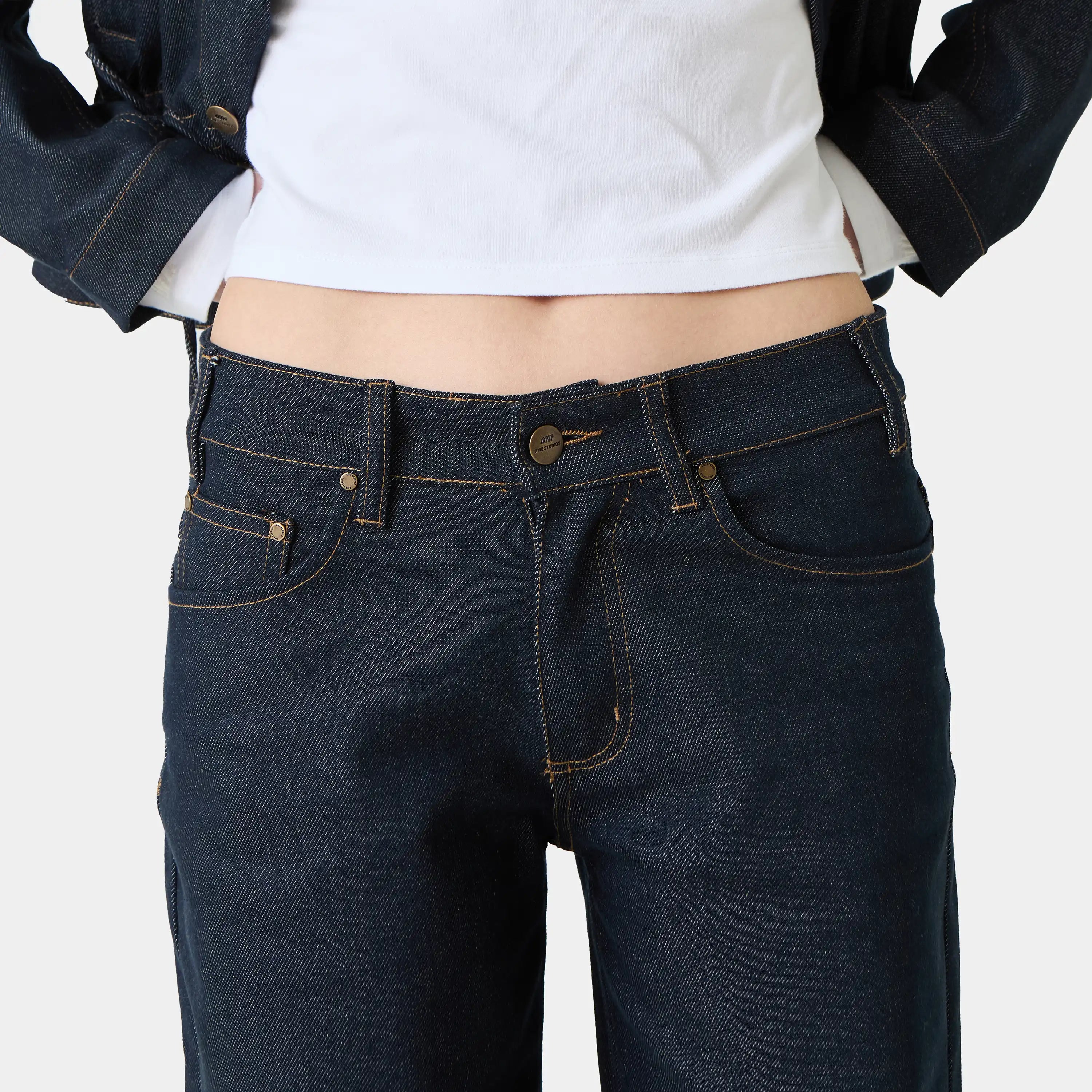 Moss Raw Denim Pants Woman Pants Eme Studios