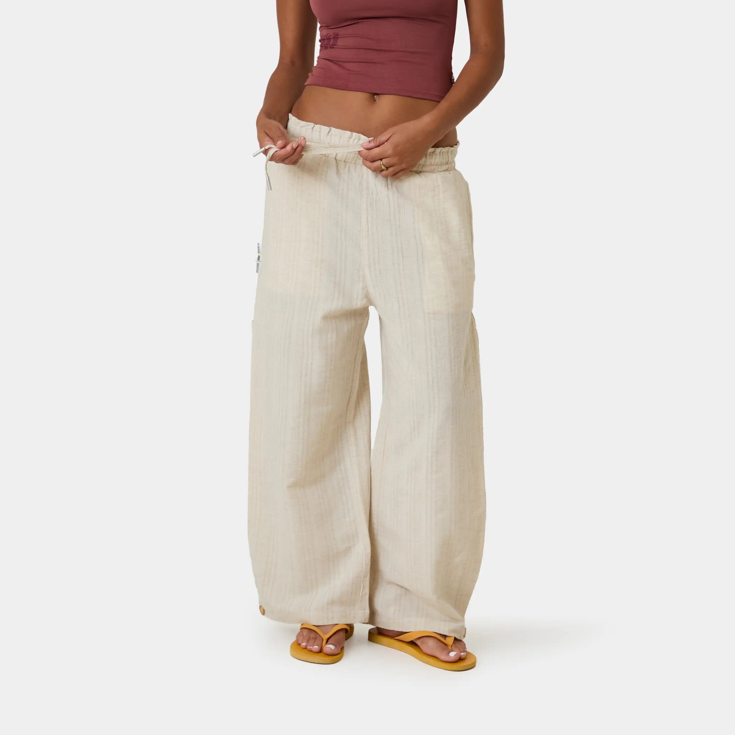 Linen Off Sand Pants Woman Pants Eme Studios