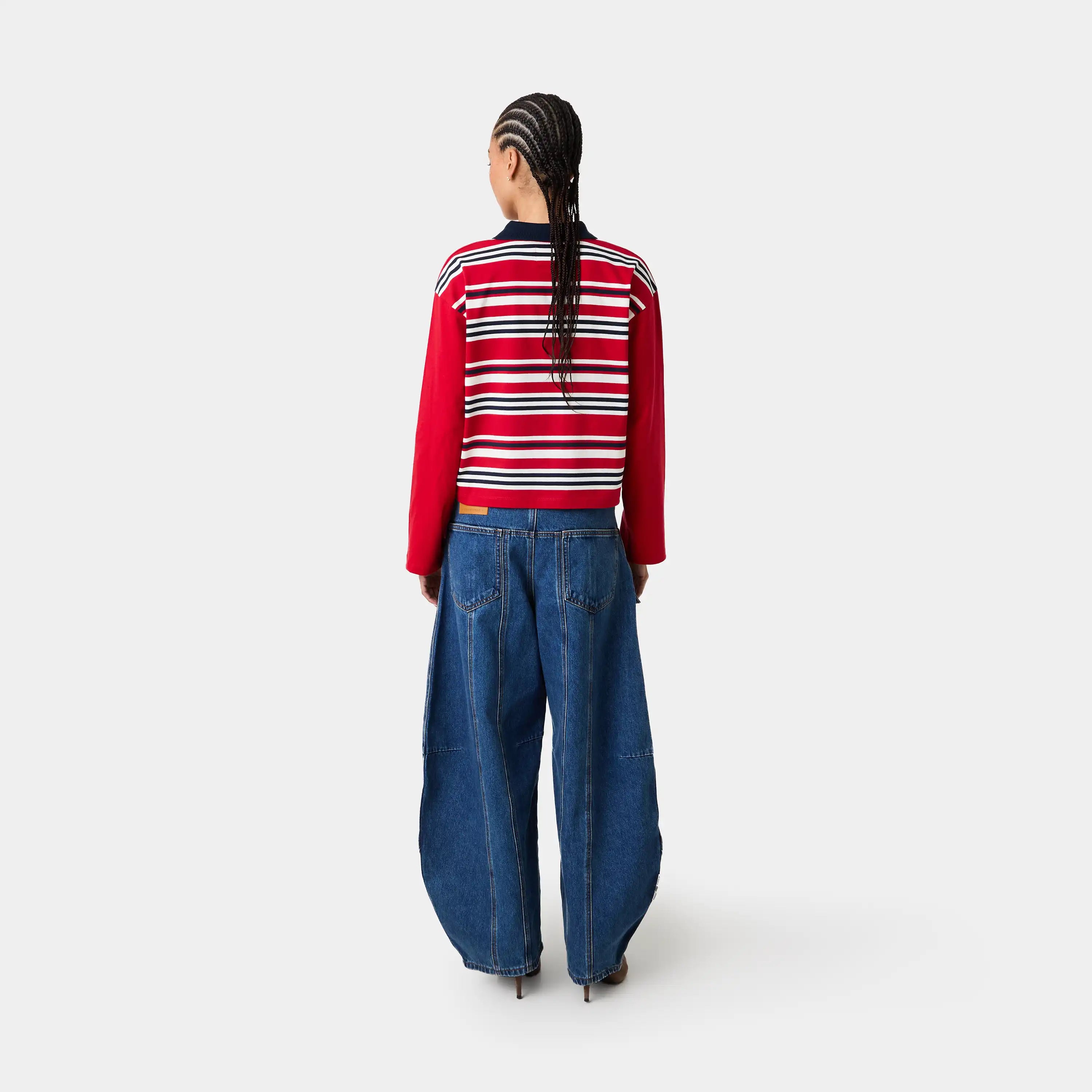Nina Redwood Stripped Polo Woman T-Shirts Eme Studios