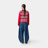 Nina Redwood Stripped Polo Woman T-Shirts Eme Studios