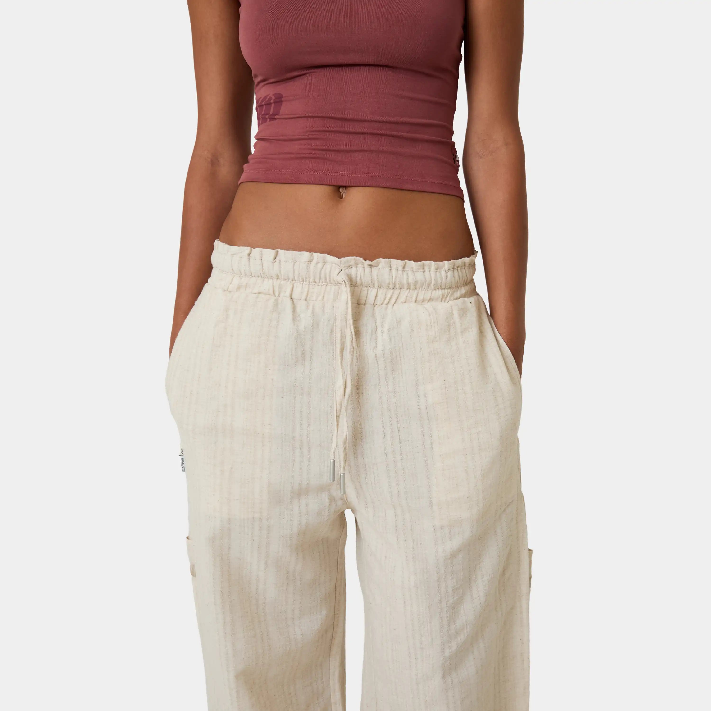 Linen Off Sand Pants Woman Pants Eme Studios