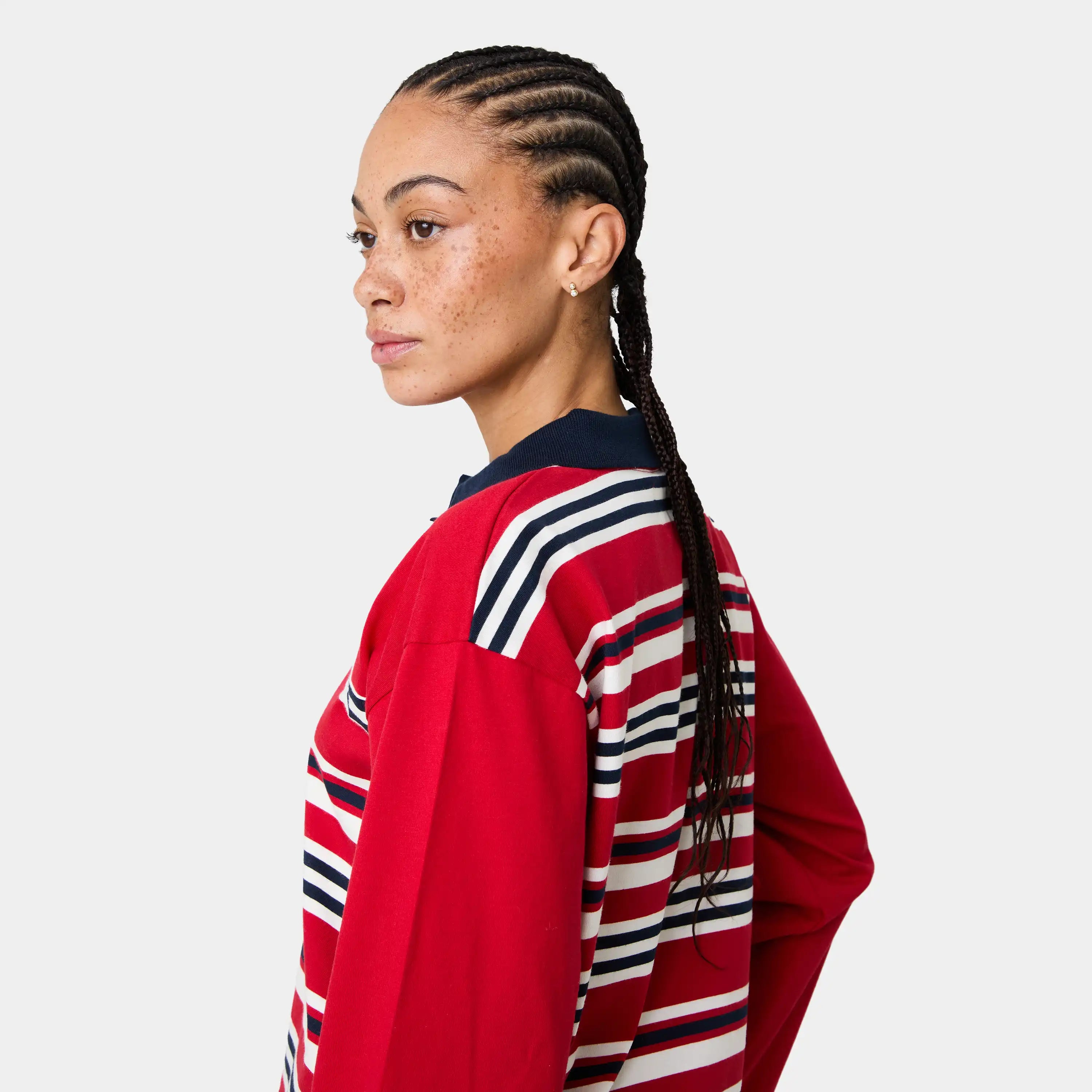 Nina Redwood Stripped Polo Woman T-Shirts Eme Studios