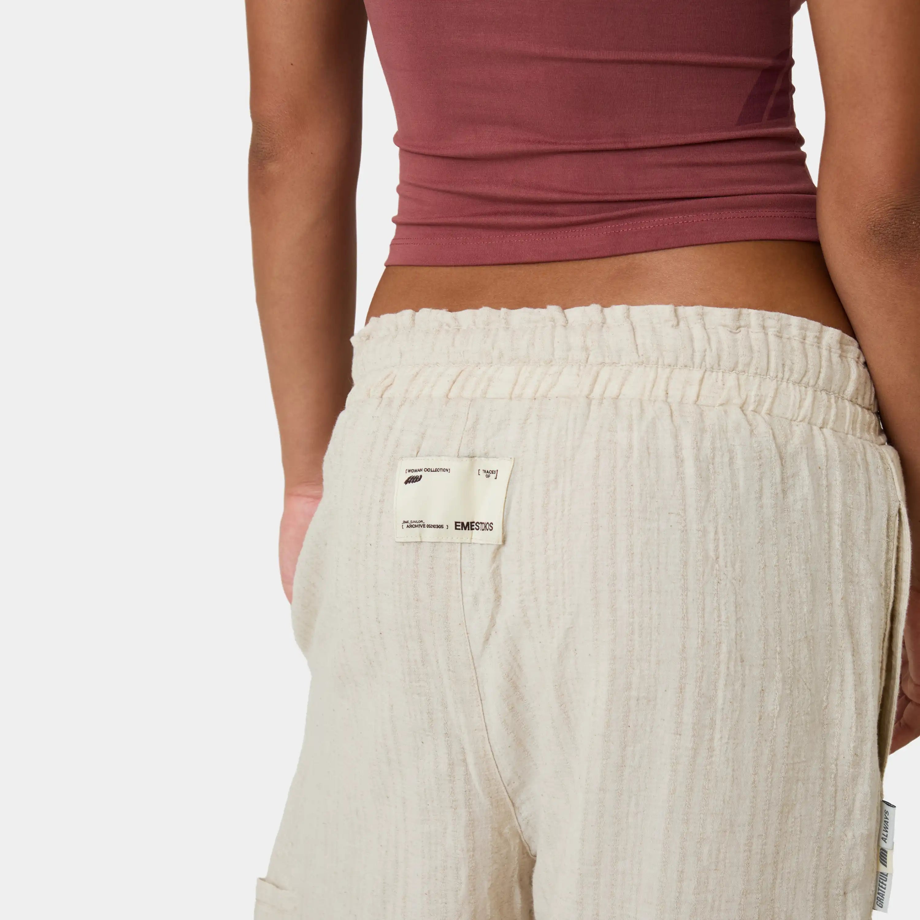 Linen Off Sand Pants Woman Pants Eme Studios