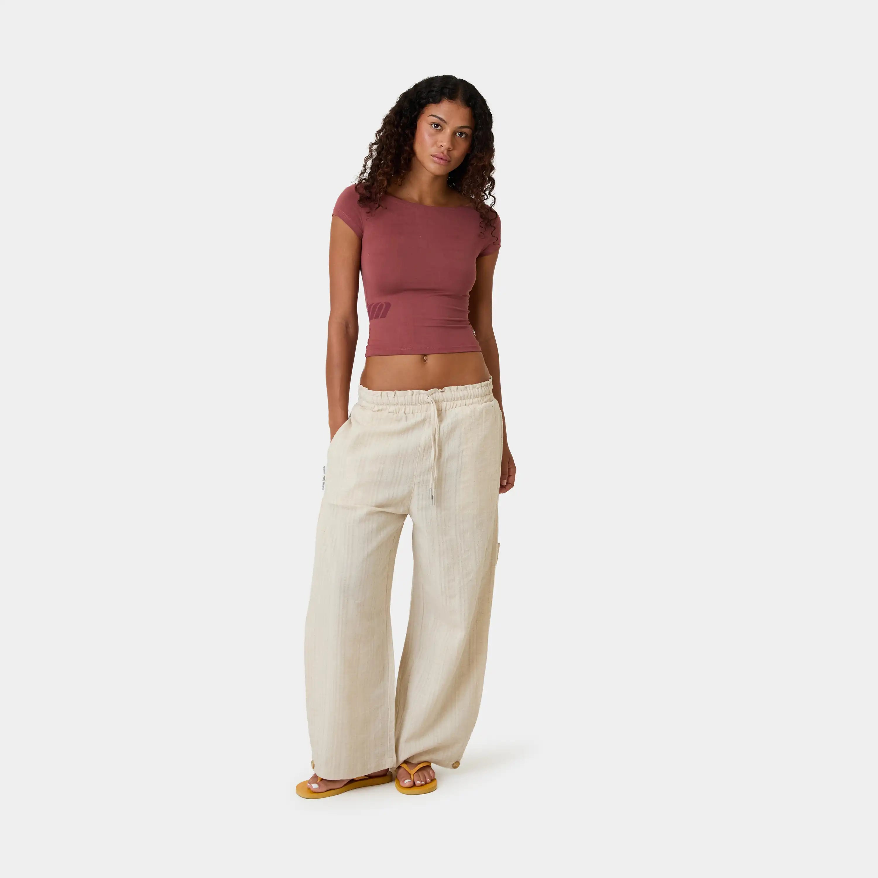 Linen Off Sand Pants Woman Pants Eme Studios