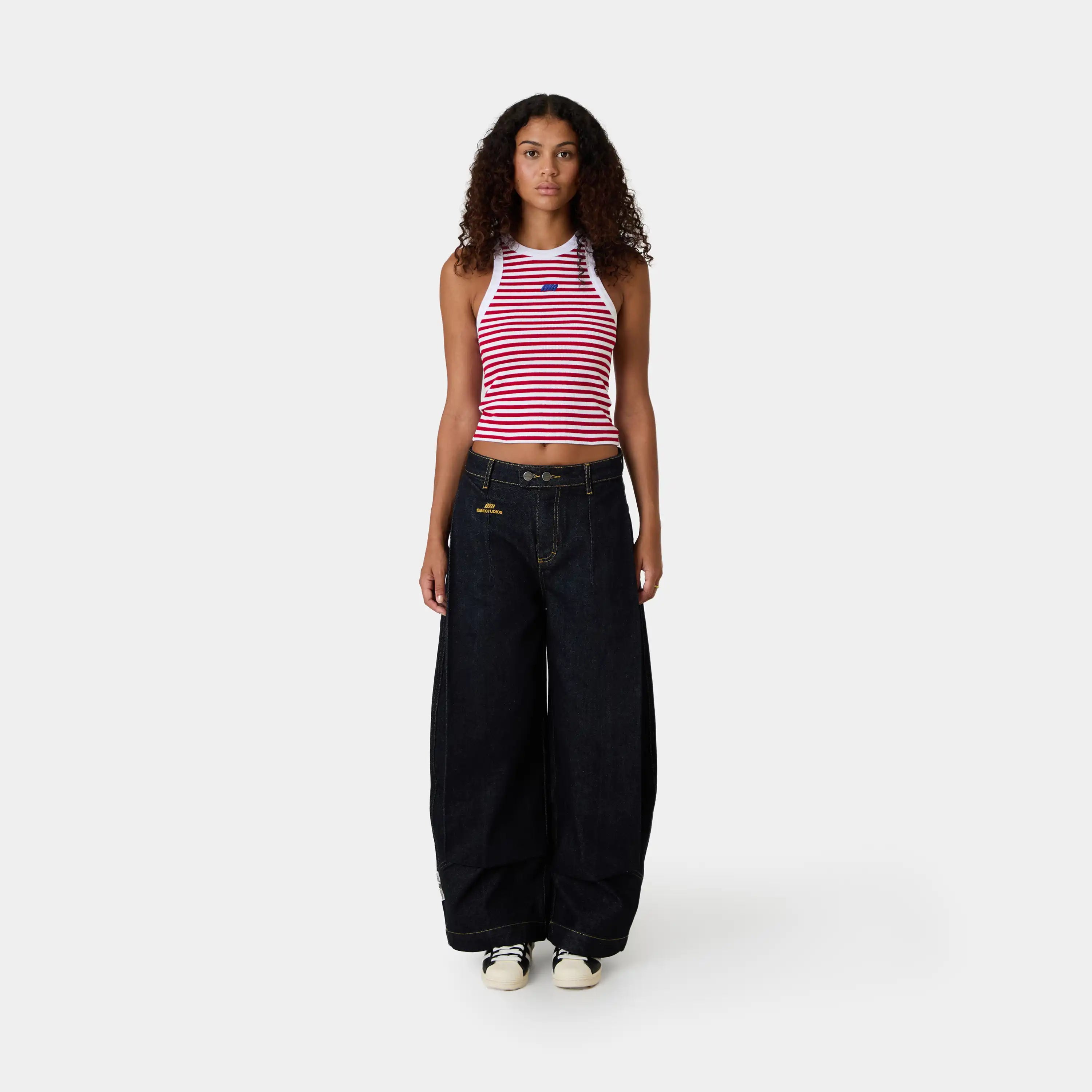Anny Cherry Striped Tank Top Woman T-Shirts Eme Studios