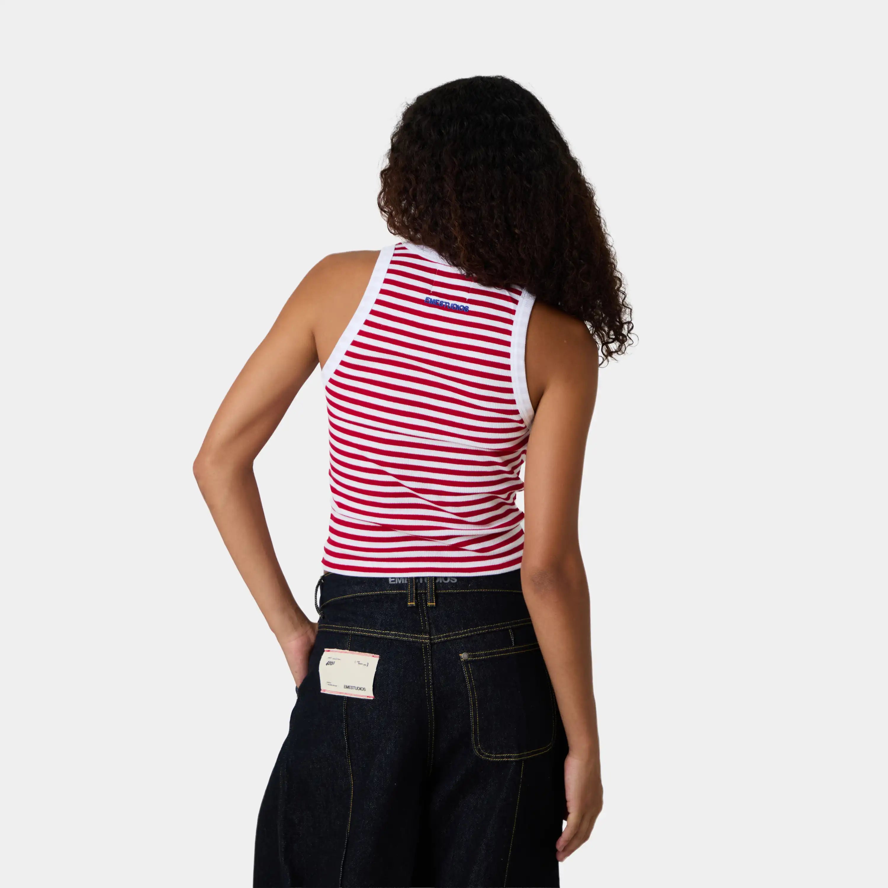 Anny Cherry Striped Tank Top Woman T-Shirts Eme Studios
