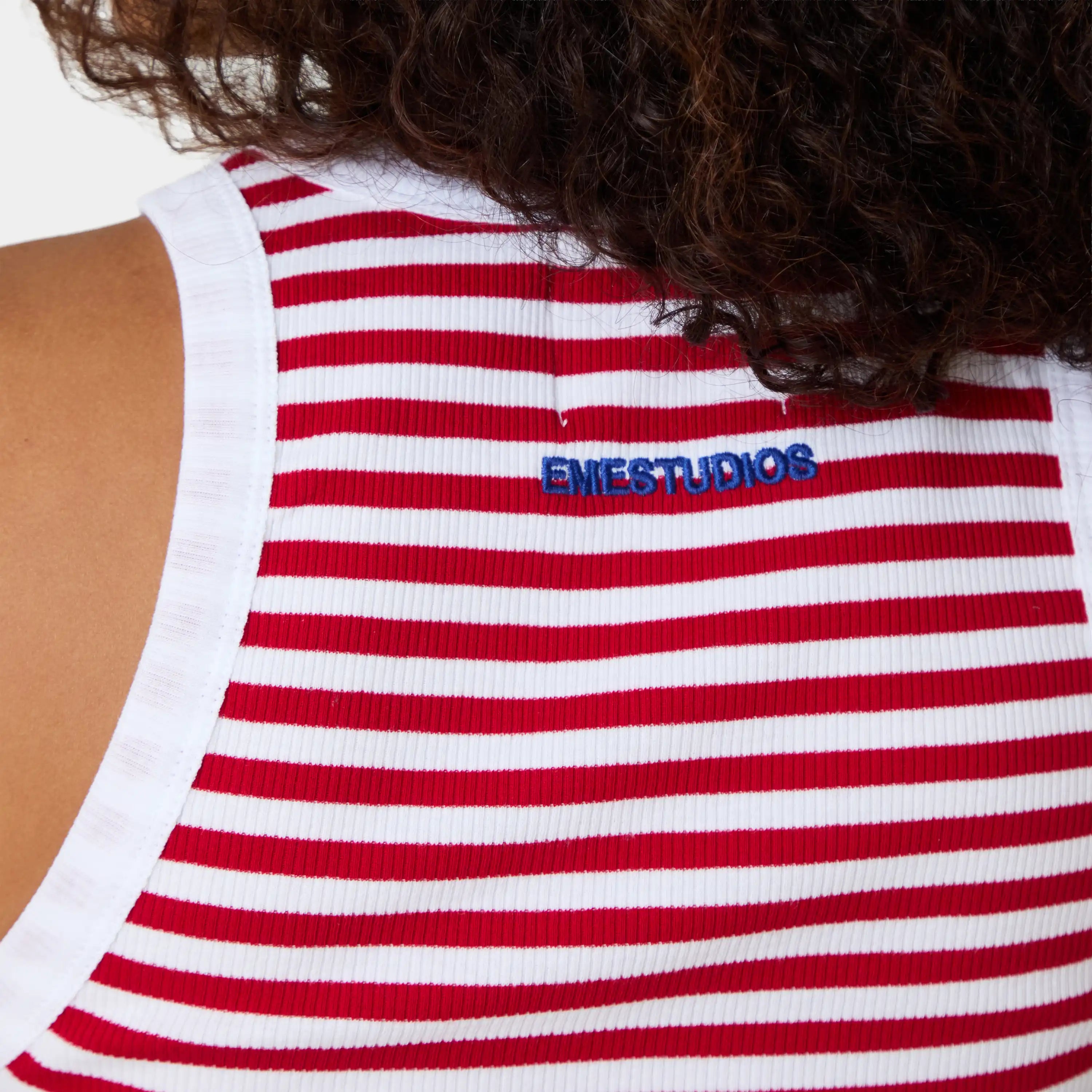 Anny Cherry Striped Tank Top Woman T-Shirts Eme Studios