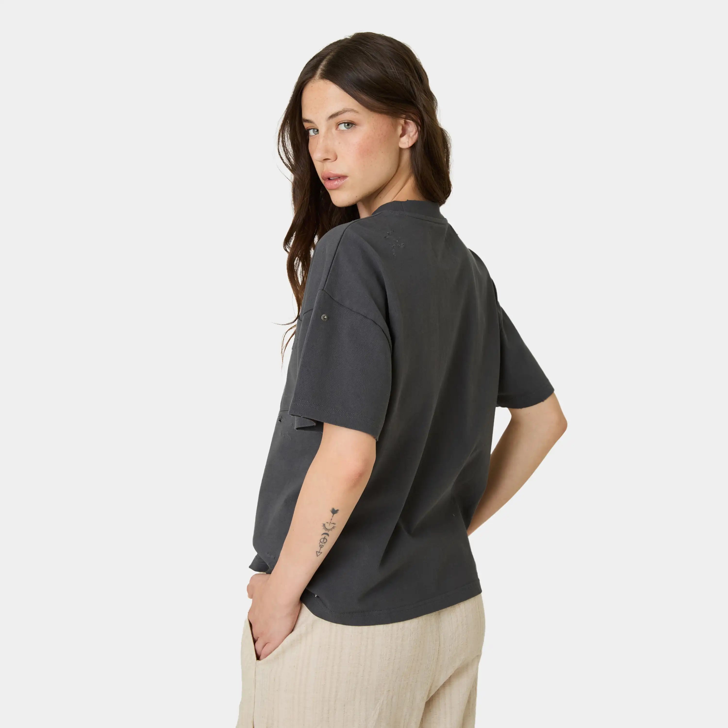Distressed Shadow Oversized Tee T-shirts Eme Studios