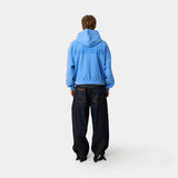 Waffle Cobalt Croped Boxy Full Zip Hoodies Eme Studios