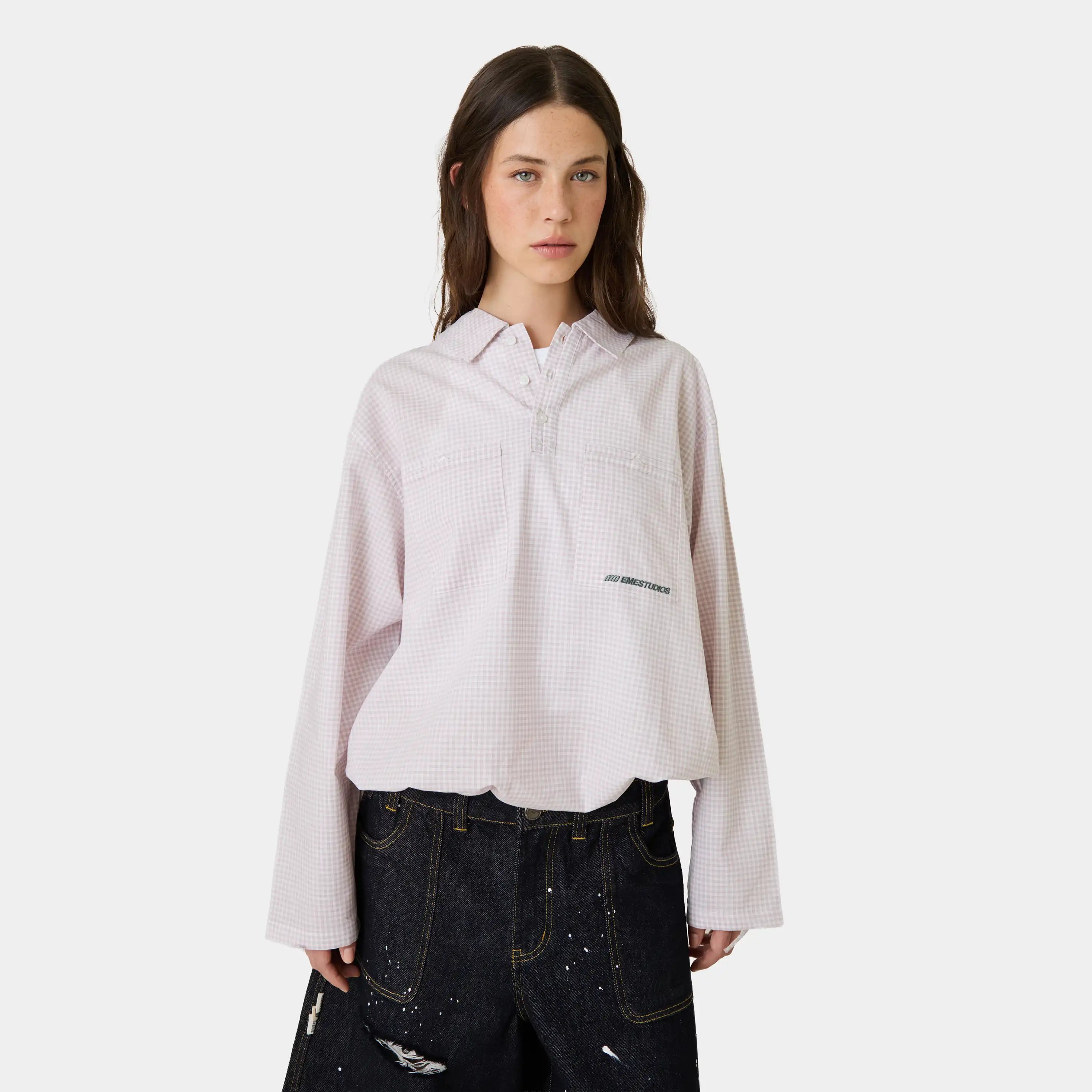 Vade Pink Popover Shirt Shirts Eme Studios