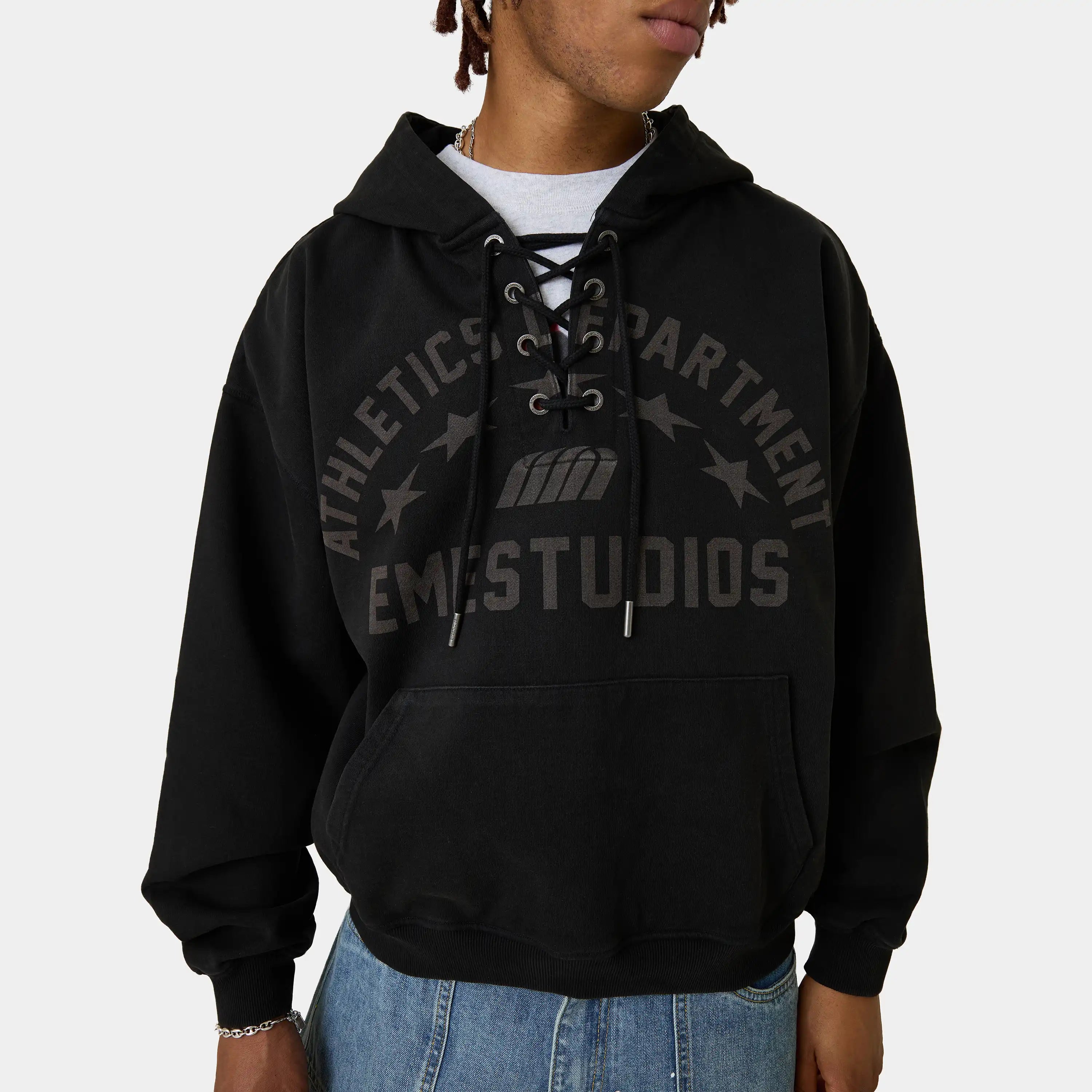 Cord Black Oversized Hoodie Hoodies Eme Studios