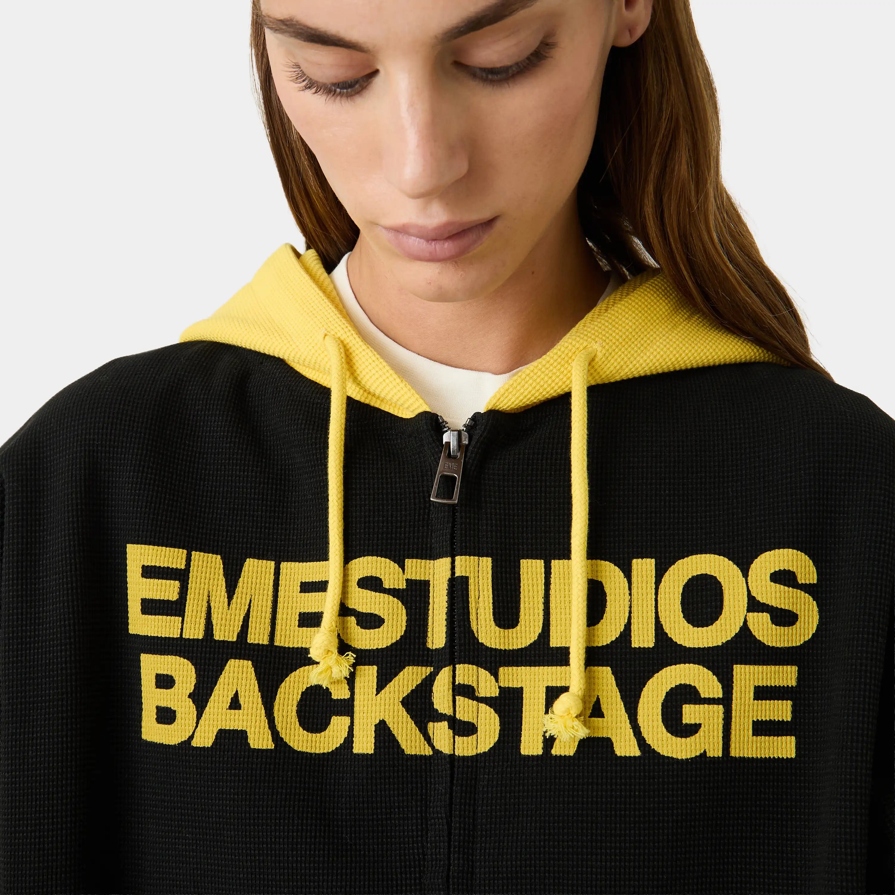 Backstage Shadow Waffle Full Zip Hoodies Eme Studios