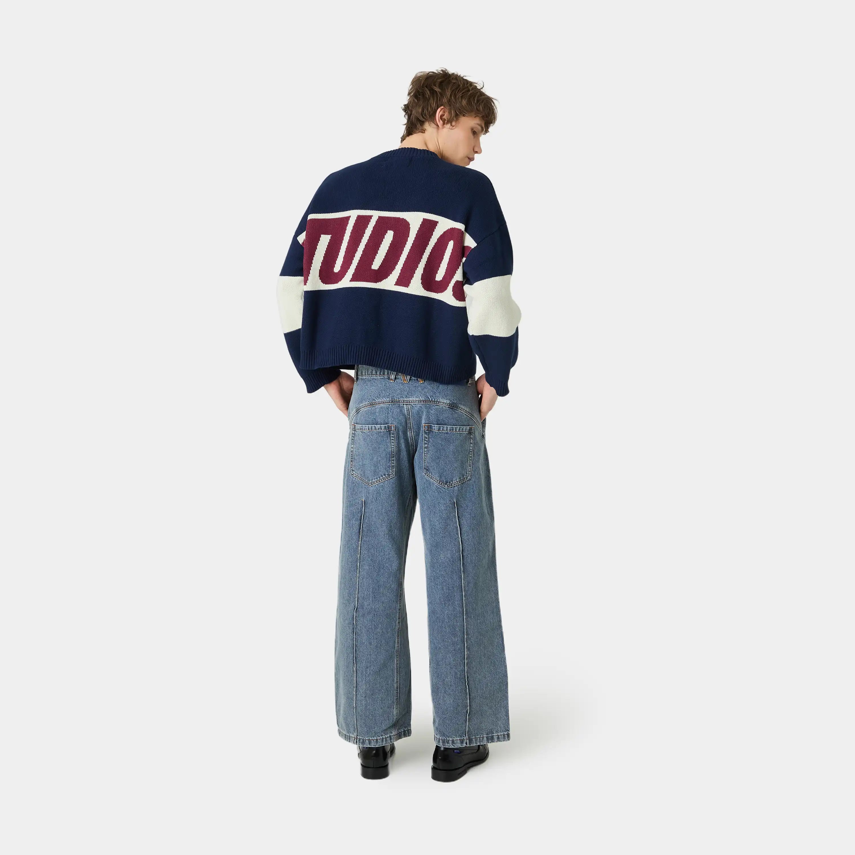 Thrill Navy Master Knit Sweater Knitwear Eme Studios