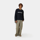 Kavai Navy Open Knit Knitwear Eme Studios