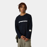 Kavai Navy Open Knit Knitwear Eme Studios