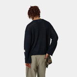 Kavai Navy Open Knit Knitwear Eme Studios