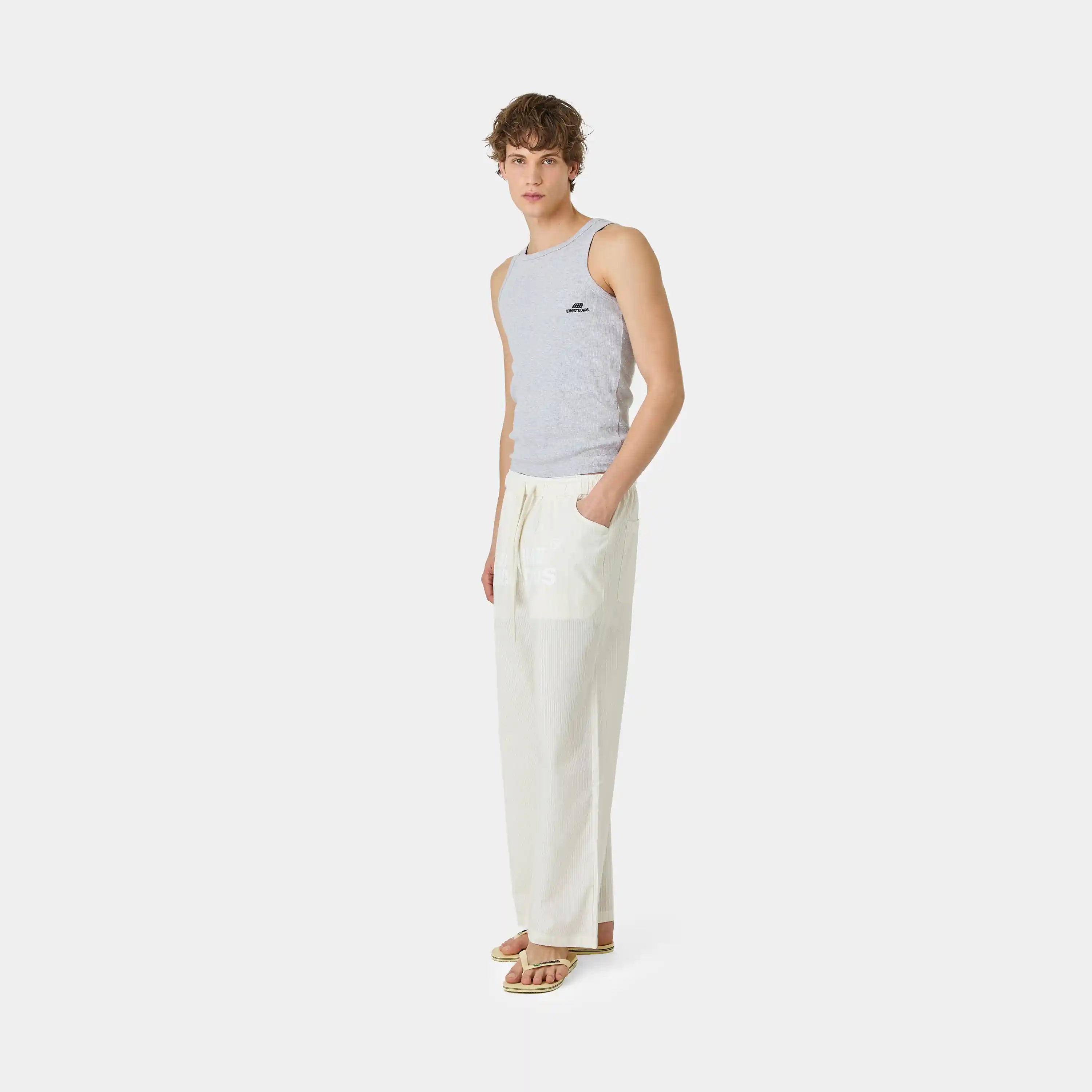 Jammies Je T'aime Off Sand Stripped CLP Pants Eme Studios