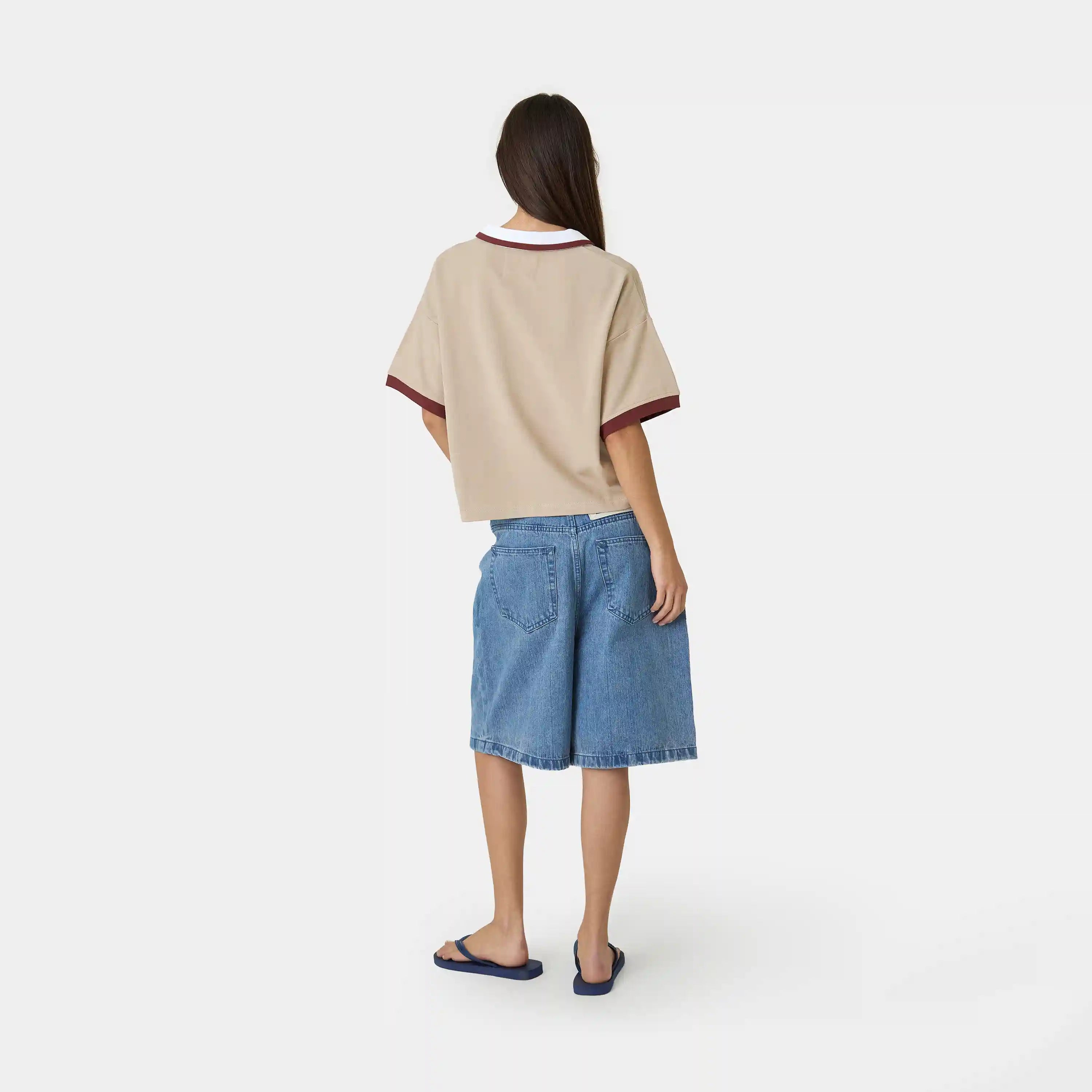 DKT Taupe Short Polo T-shirts Eme Studios