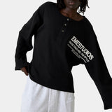 Selection Henley Shadow Long Sleeve T-shirts Eme Studios