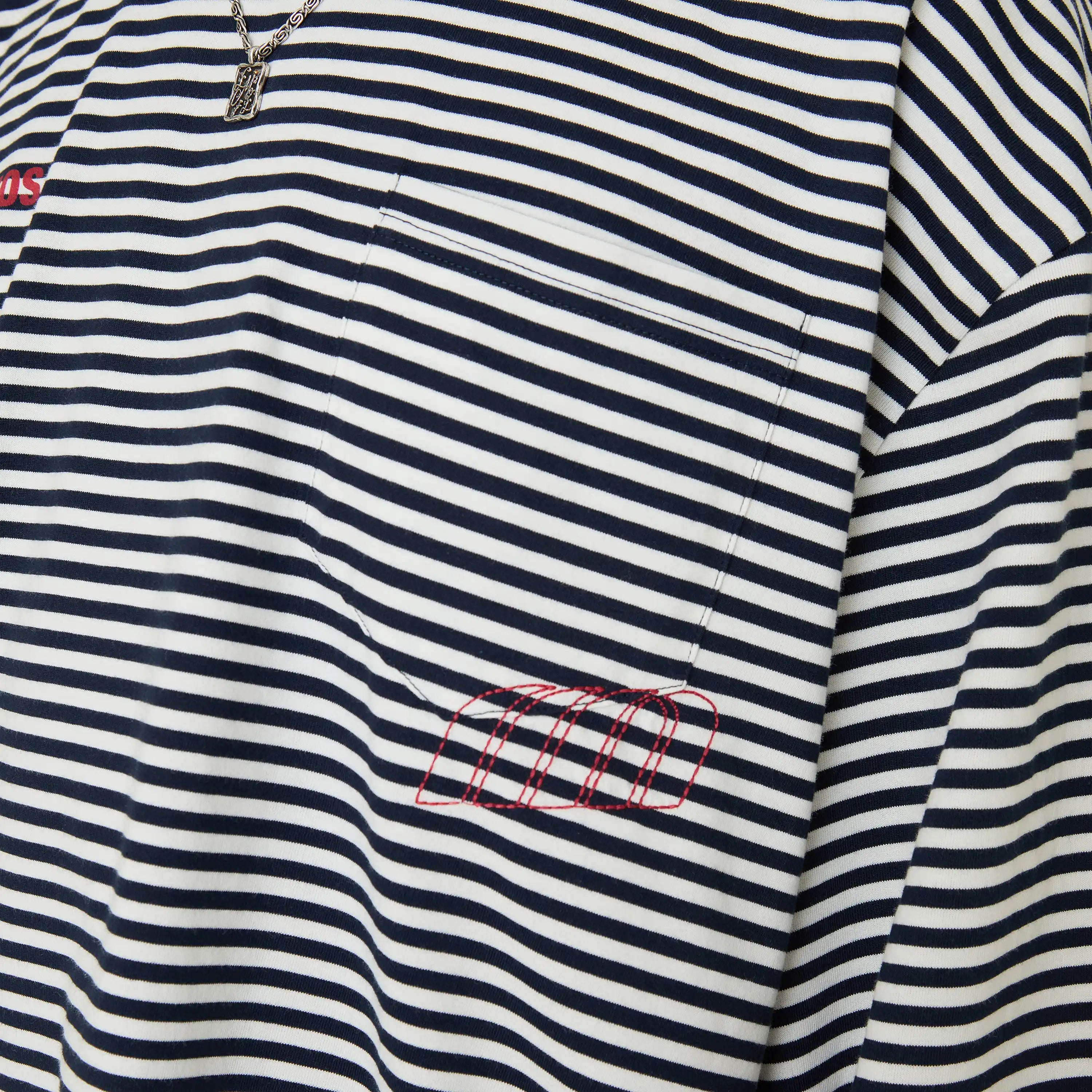 Cedar Navy Striped Long Sleeve T-shirts Eme Studios