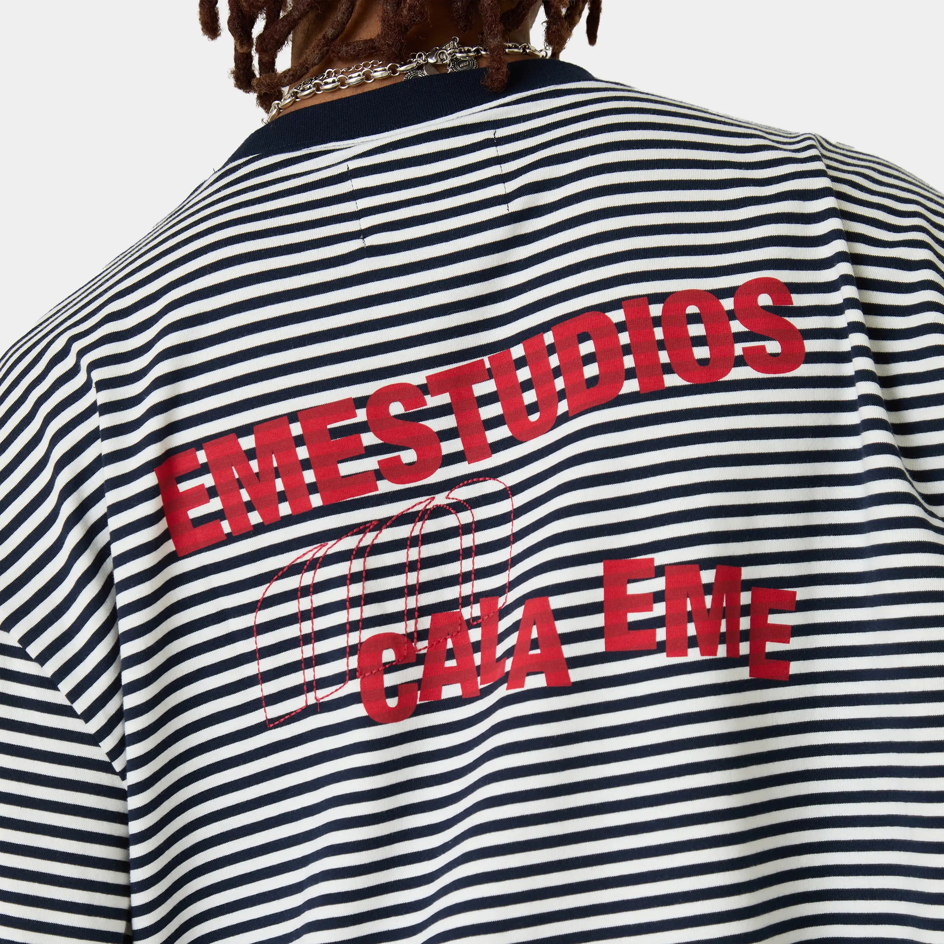 Cedar Navy Striped Long Sleeve T-shirts Eme Studios