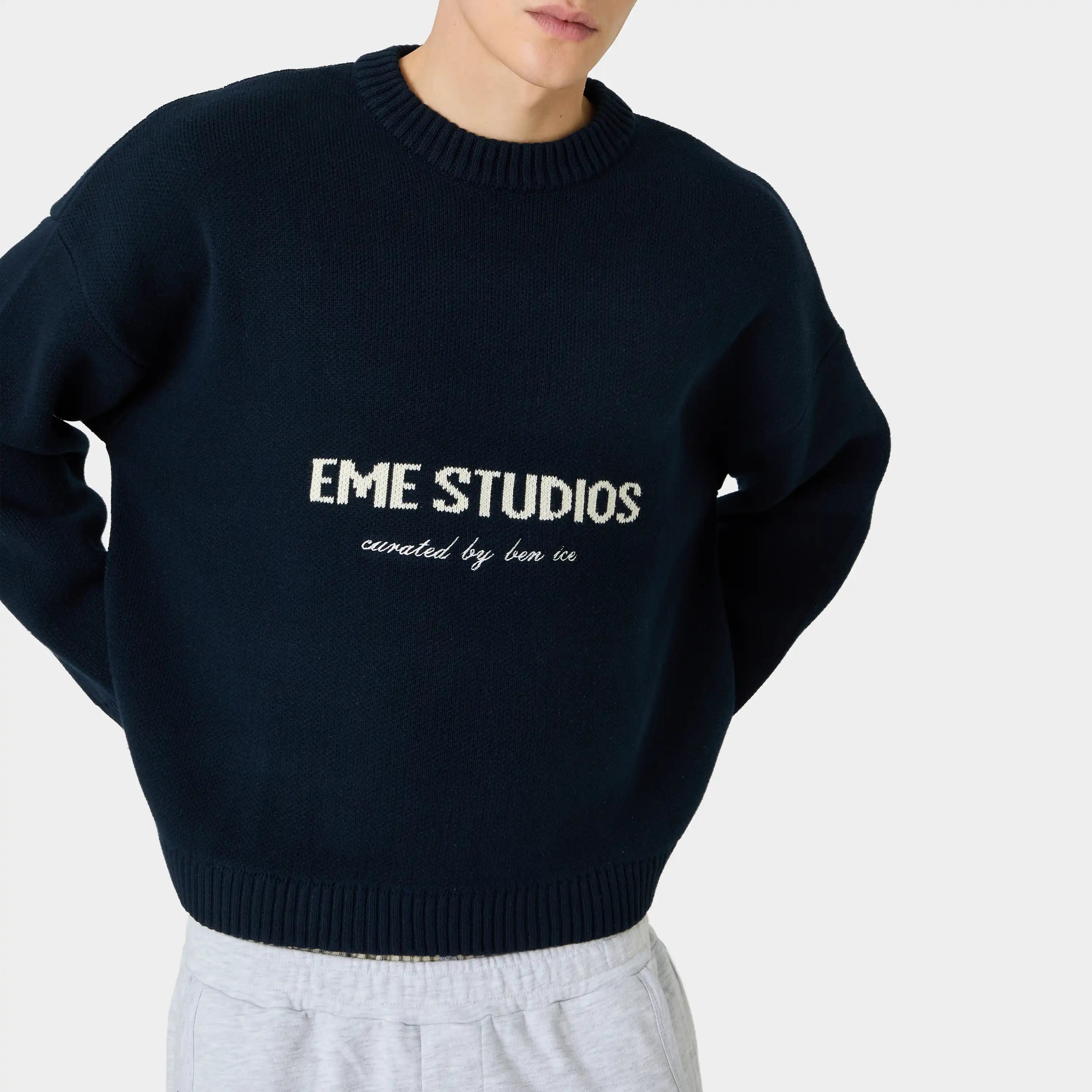 Master Navy Knit Sweater Knitwear eme